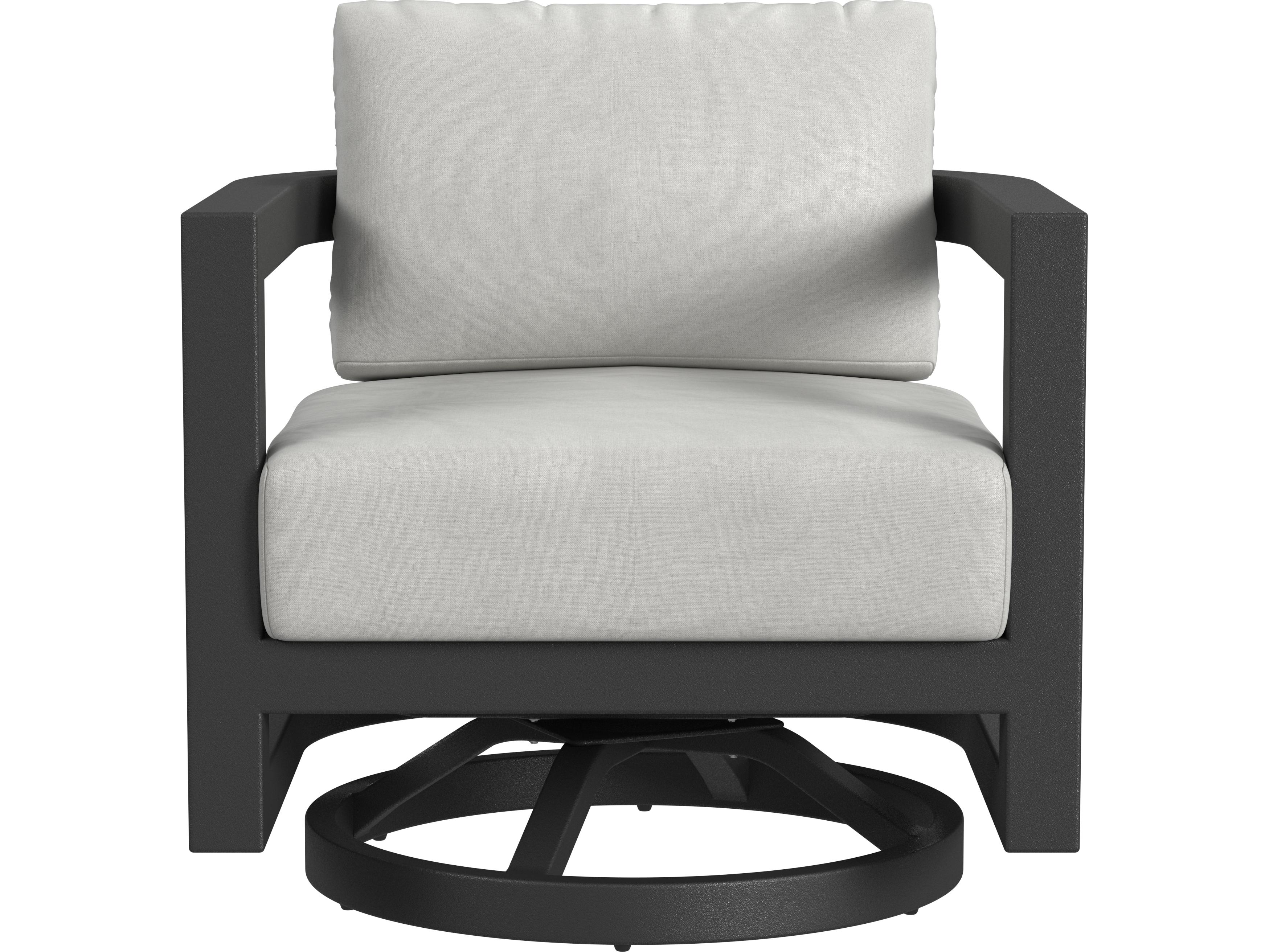 Sunset West Malibu Swivel Chair in Cast Silver