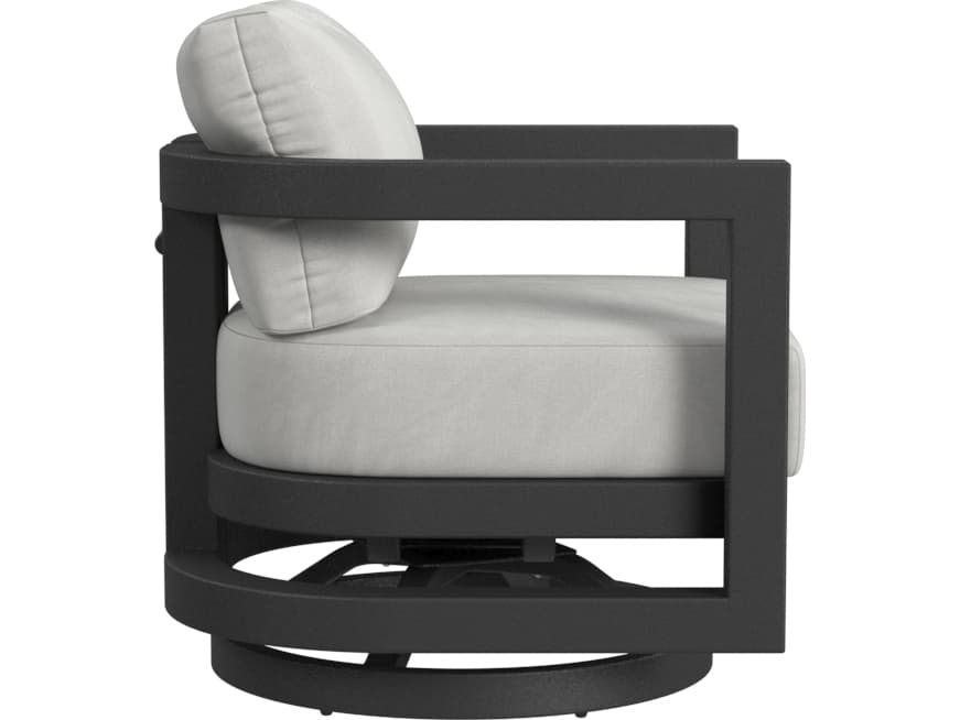 Sunset West Malibu Swivel Chair in Cast Silver