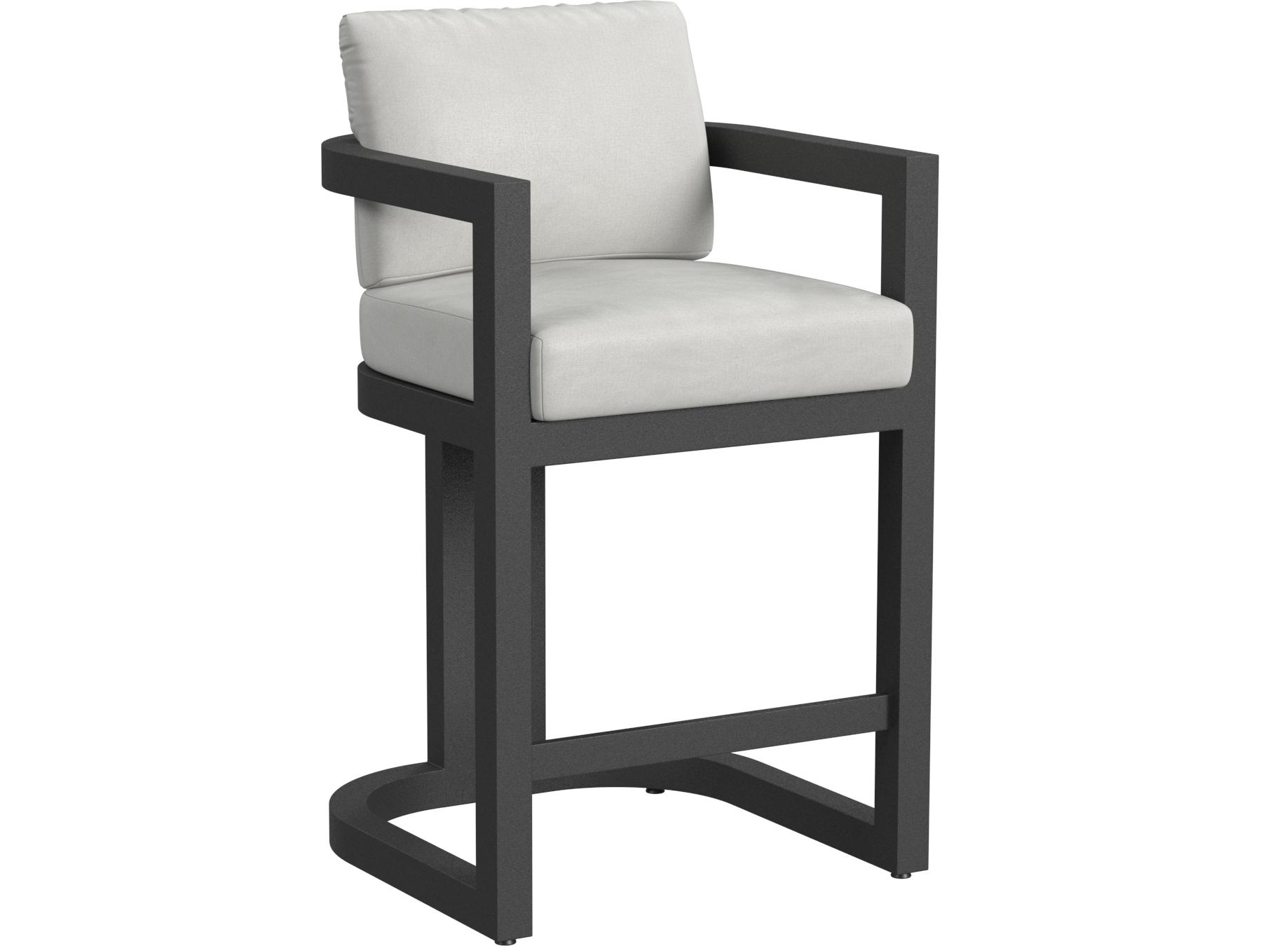 Sunset West Malibu Barstool in Cast Silver