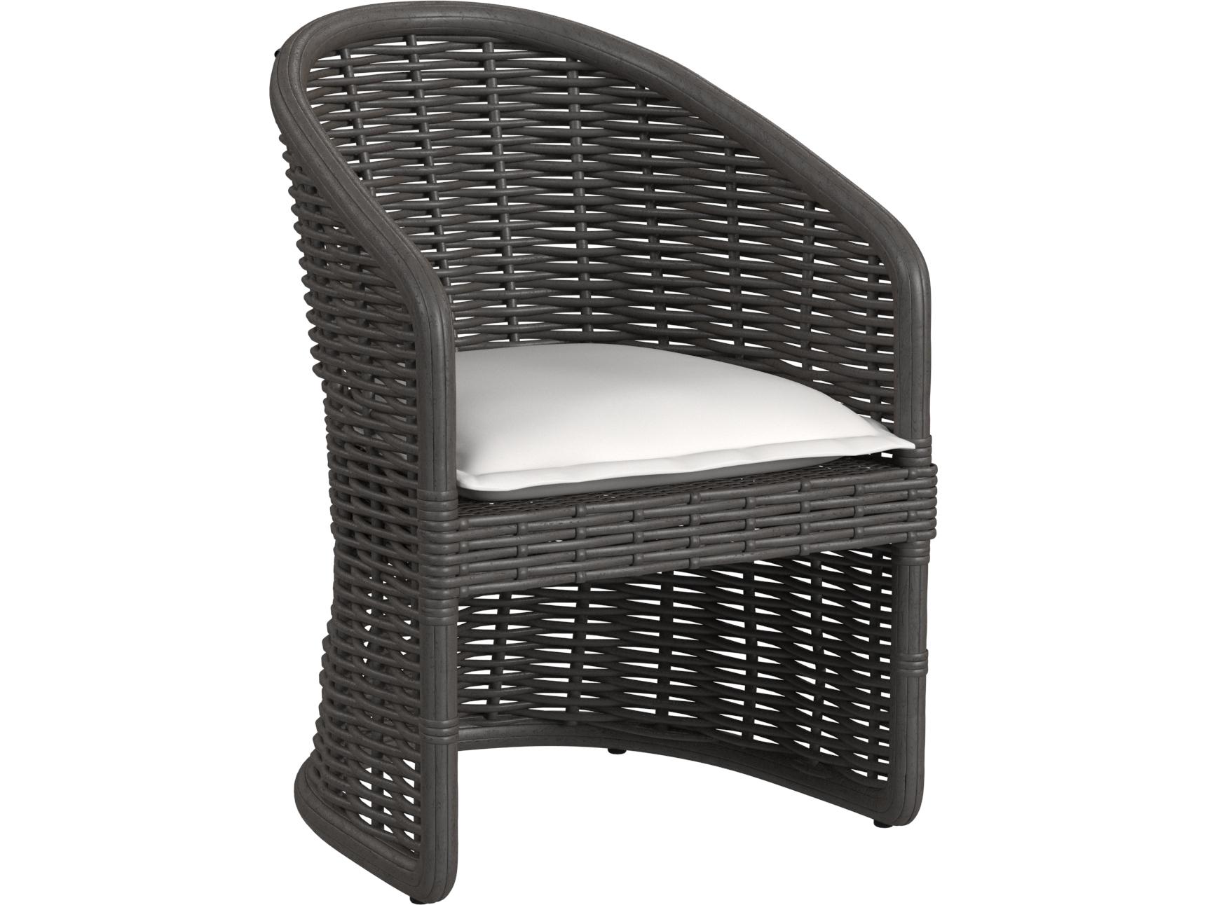 Sunset West Cabo Dining Chair in Soothe Pearl with Flange Welt