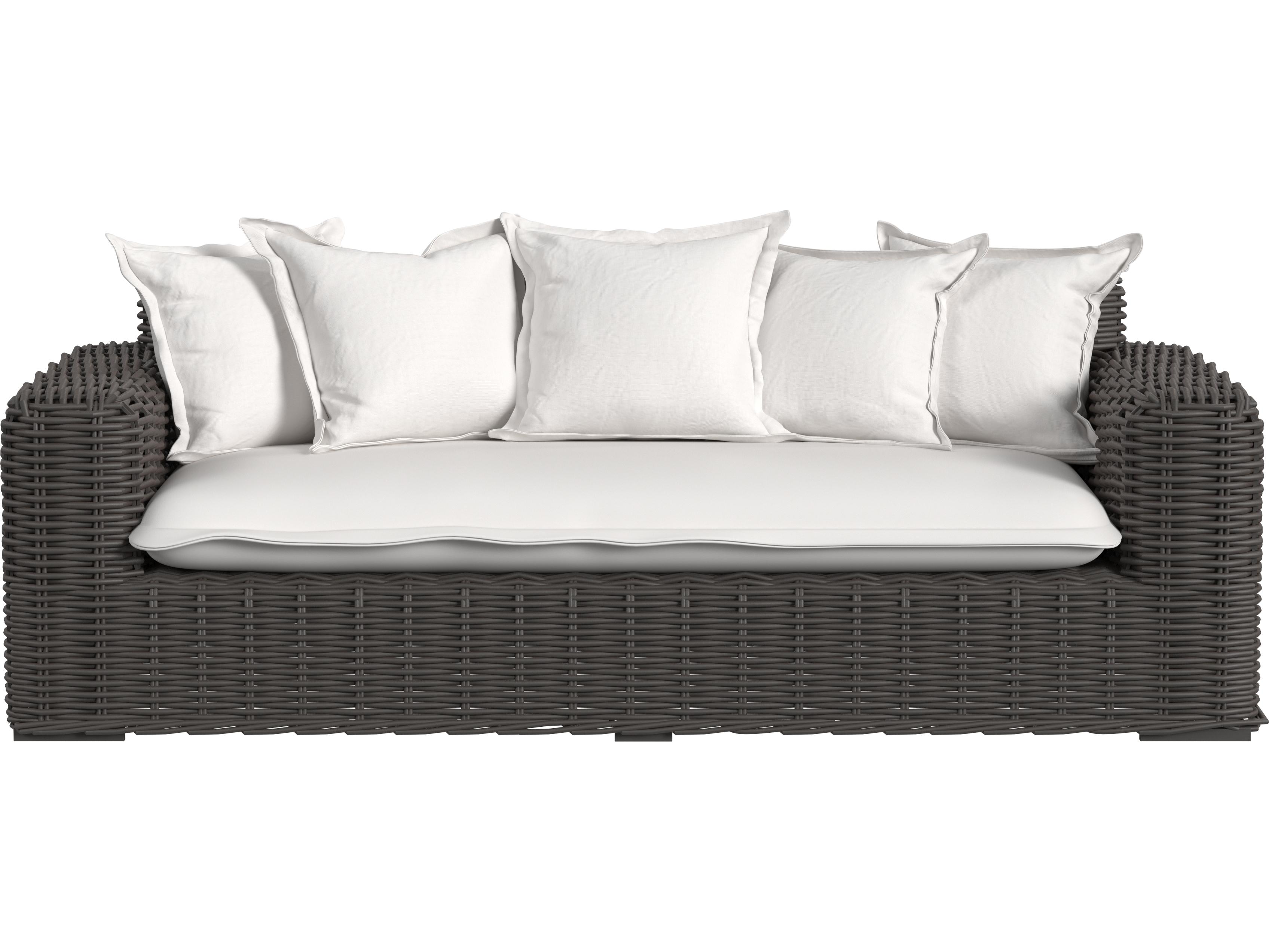 Sunset West Cabo Loveseat in Soothe Pearl with Flange Welt