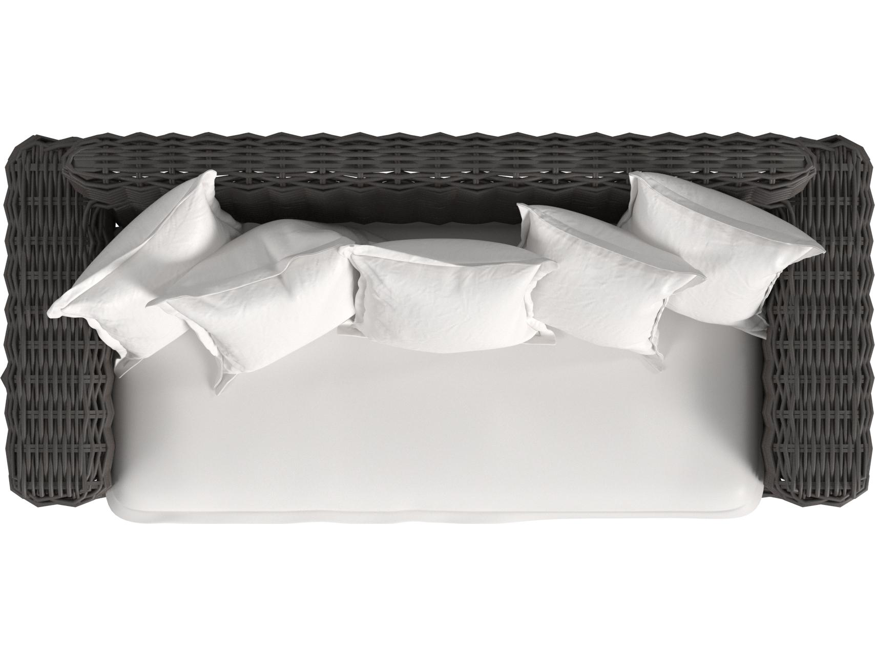 Sunset West Cabo Loveseat in Soothe Pearl with Flange Welt