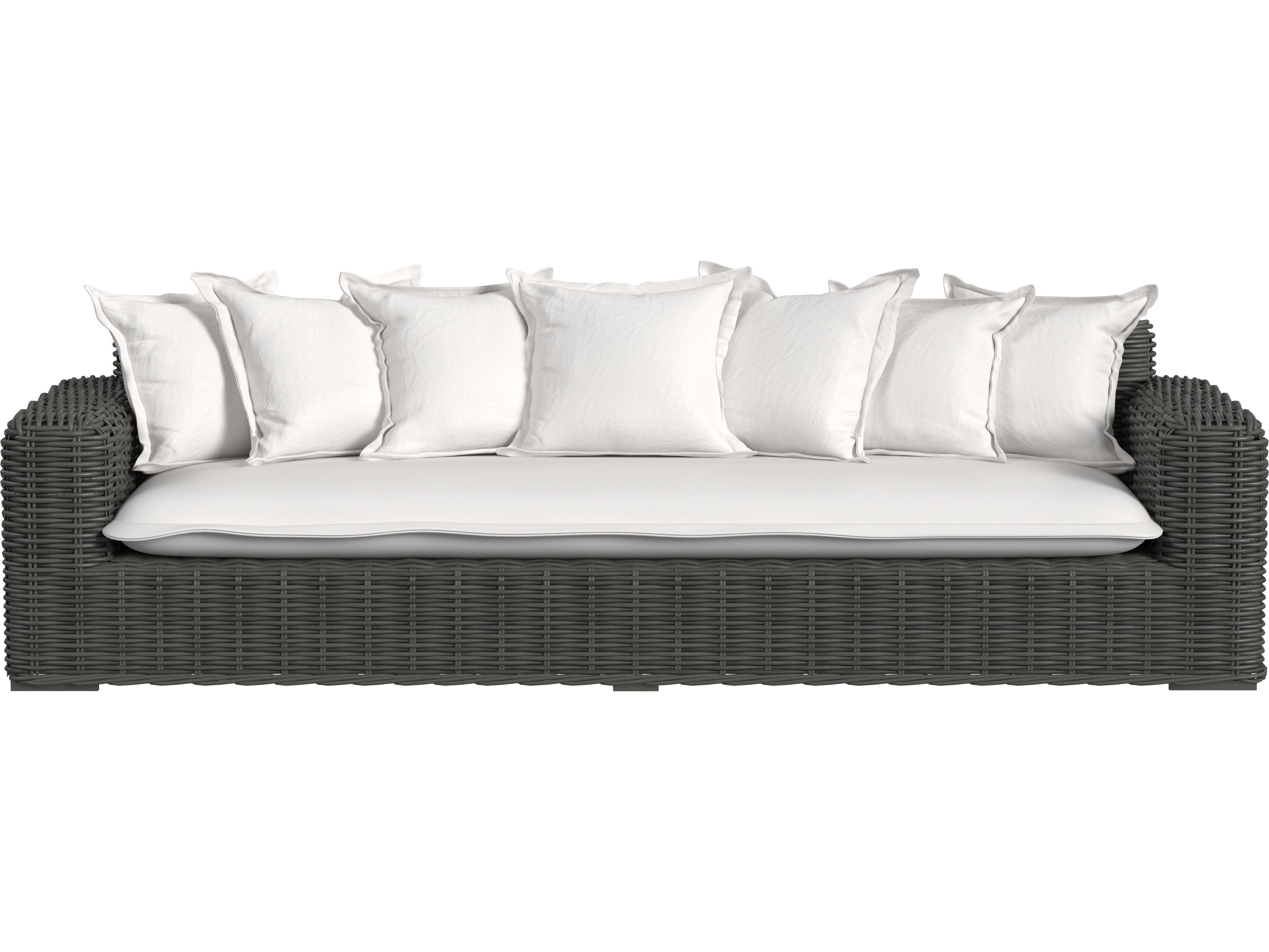 Sunset West Cabo Sofa in Soothe Pearl with Flange Welt