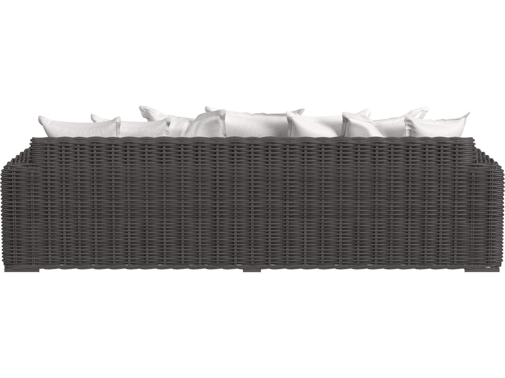 Sunset West Cabo Sofa in Soothe Pearl with Flange Welt