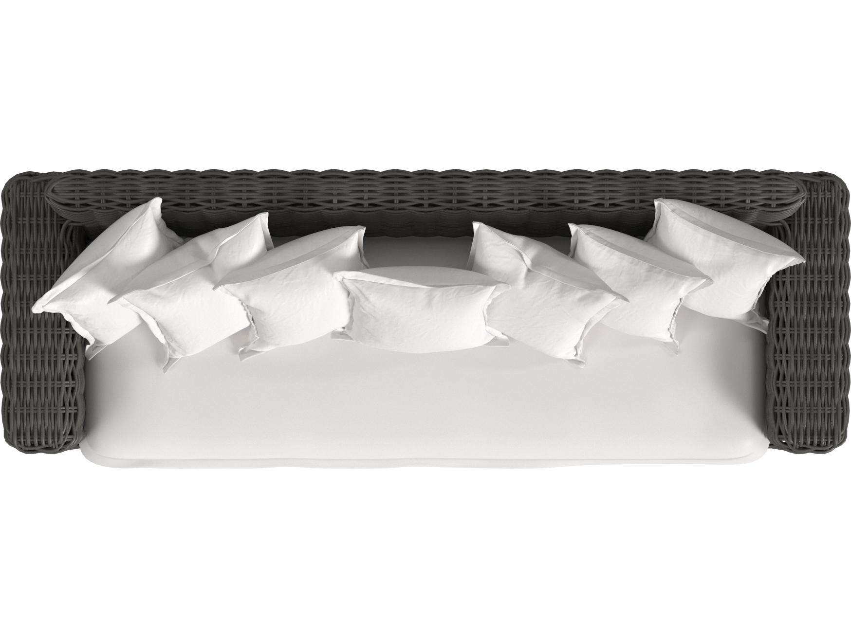 Sunset West Cabo Sofa in Soothe Pearl with Flange Welt