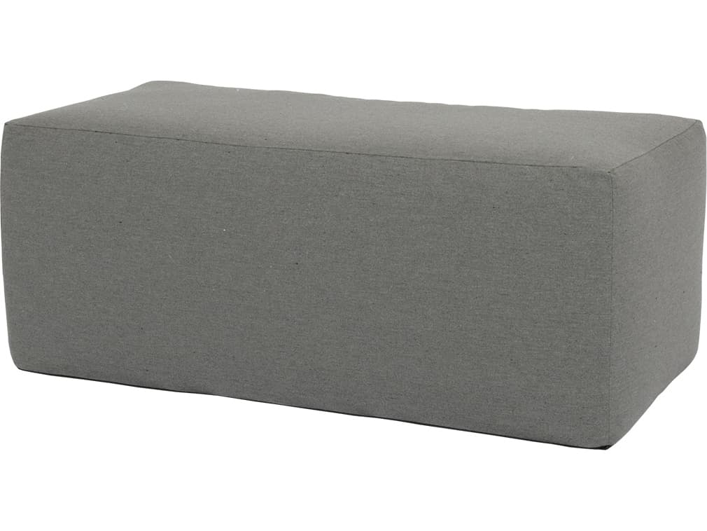 Sunset West Pouf Rectangular Coffee Table Outdoor Ottoman in Heritage Granite