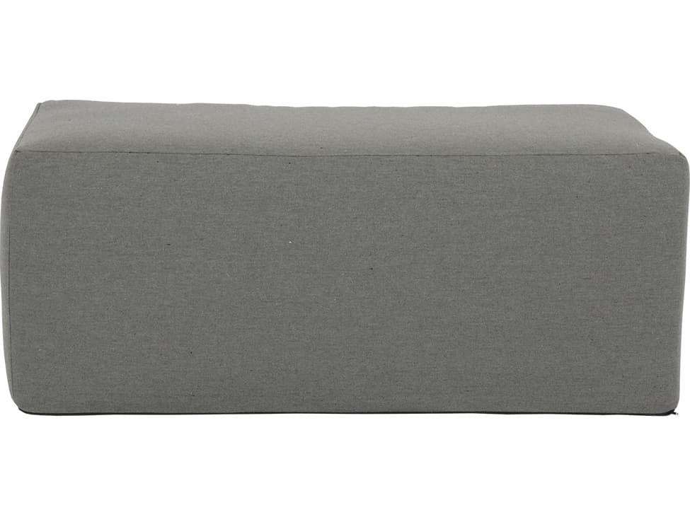 Sunset West Pouf Rectangular Coffee Table Outdoor Ottoman in Heritage Granite