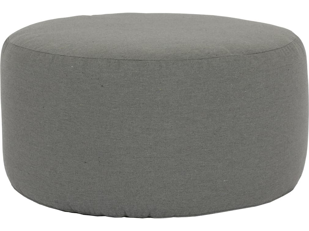 Sunset West Pouf 36'' Round Coffee Table Outdoor Patio Ottoman in Heritage Granite
