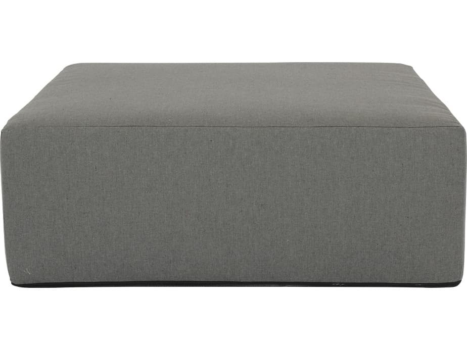 Sunset West Pouf 48'' Square Coffee Table Outdoor Ottoman in Heritage Granite