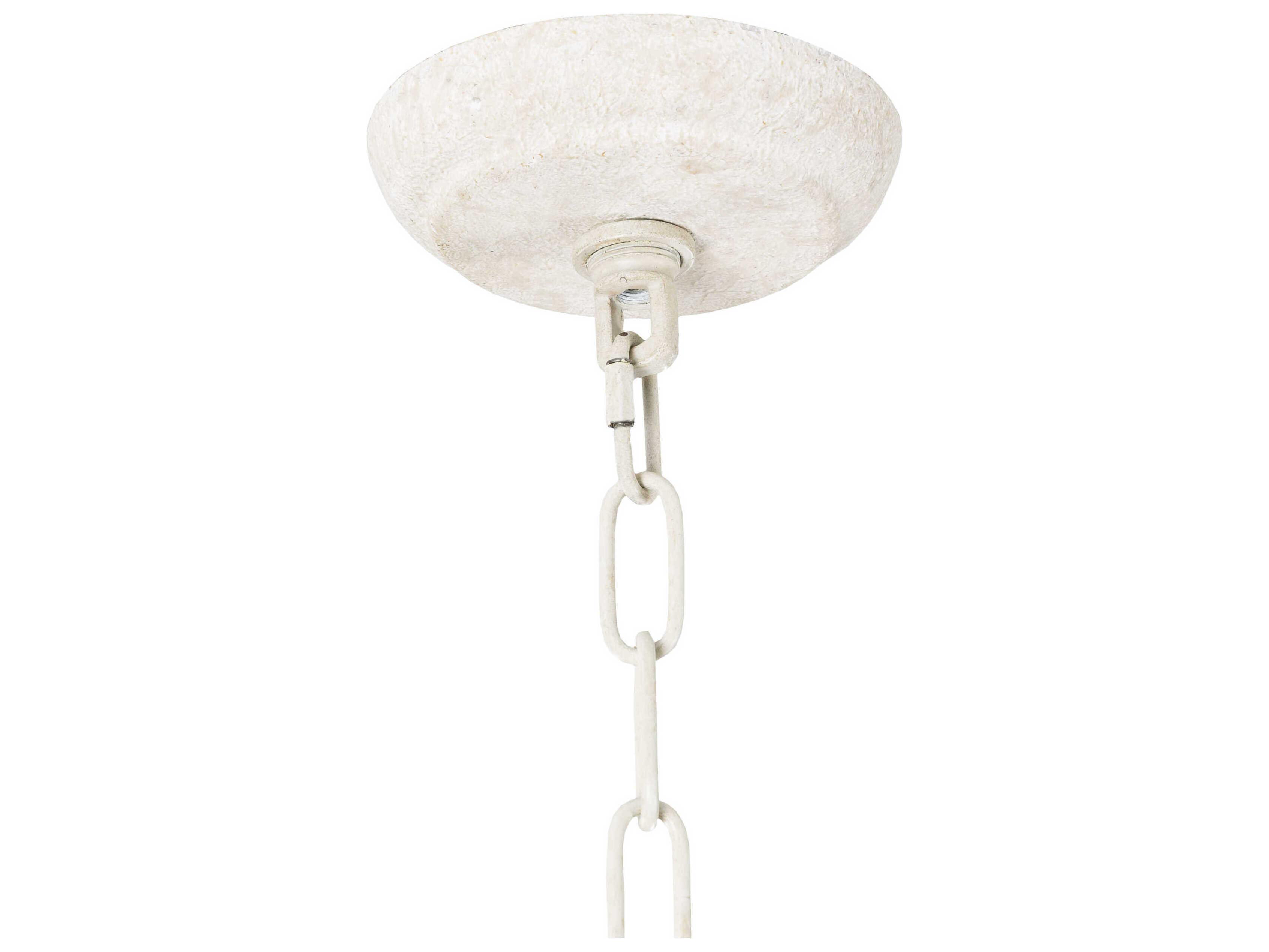 Surya Ambrose 5-Light Ivory White Chandelier