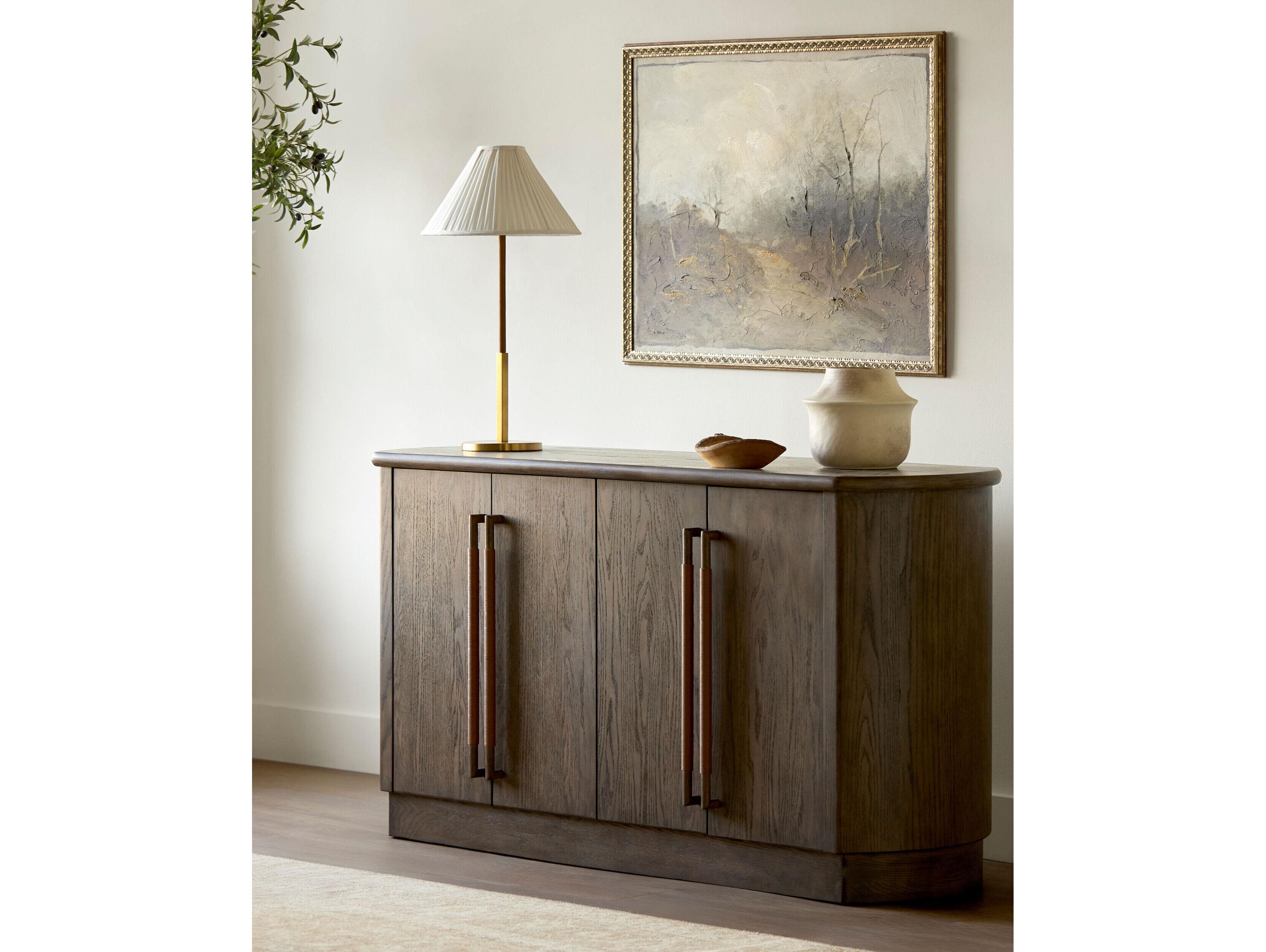 Surya Abisko Gold White Cotton Buffet Lamp Set of 2