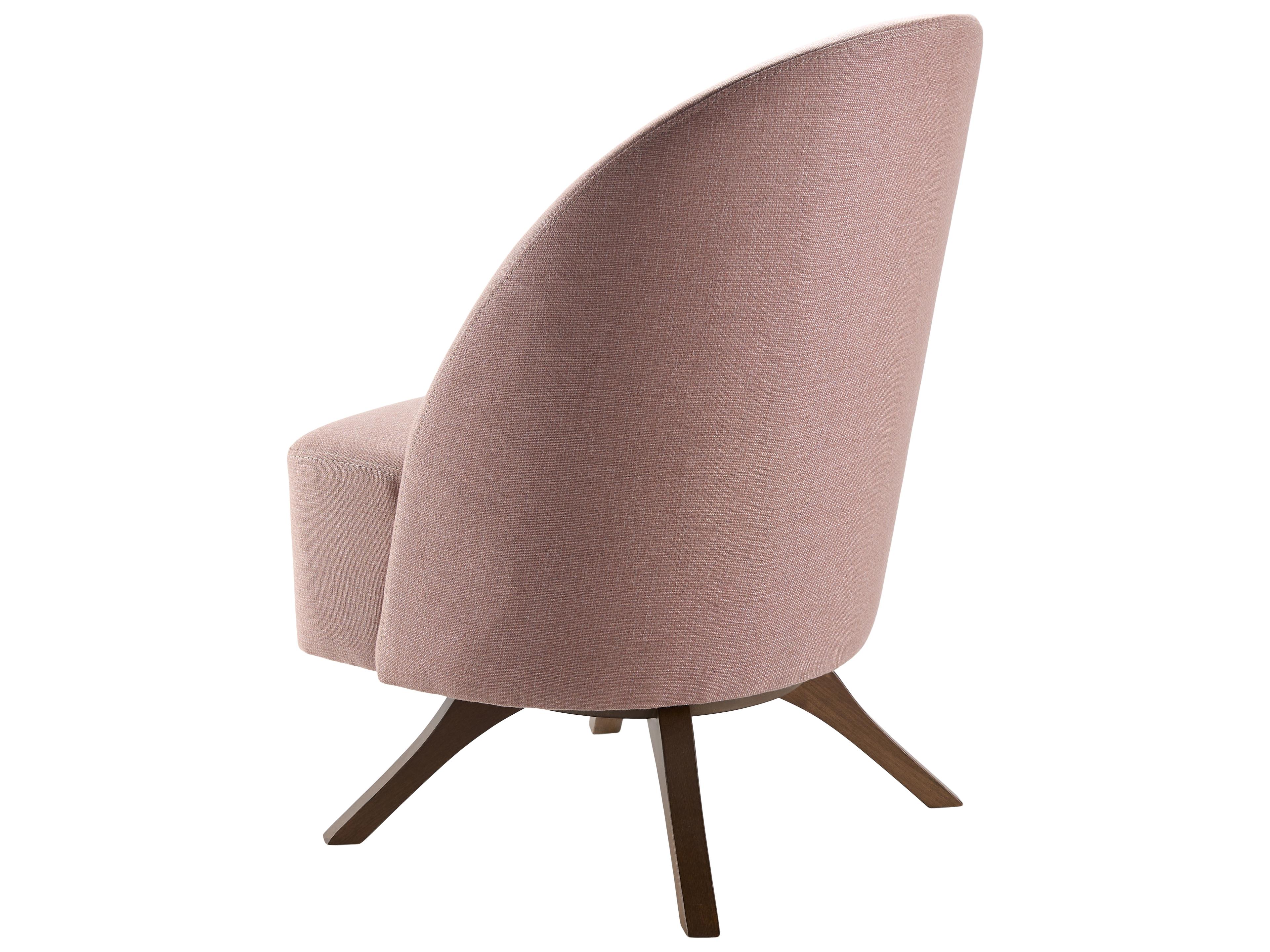 Surya Coda Swivel Pink Fabric Accent Chair