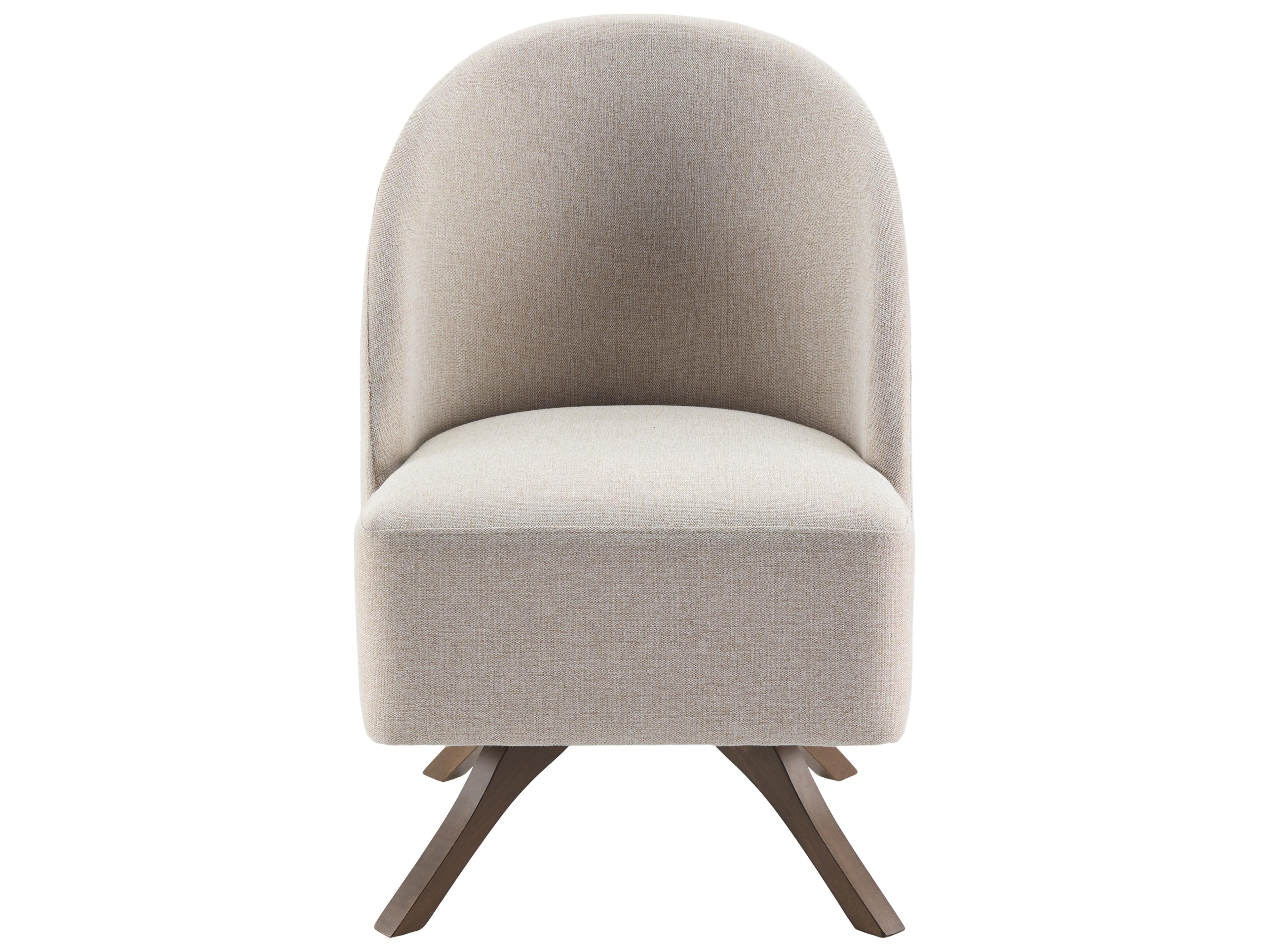 Surya Coda Swivel Tan Fabric Accent Chair