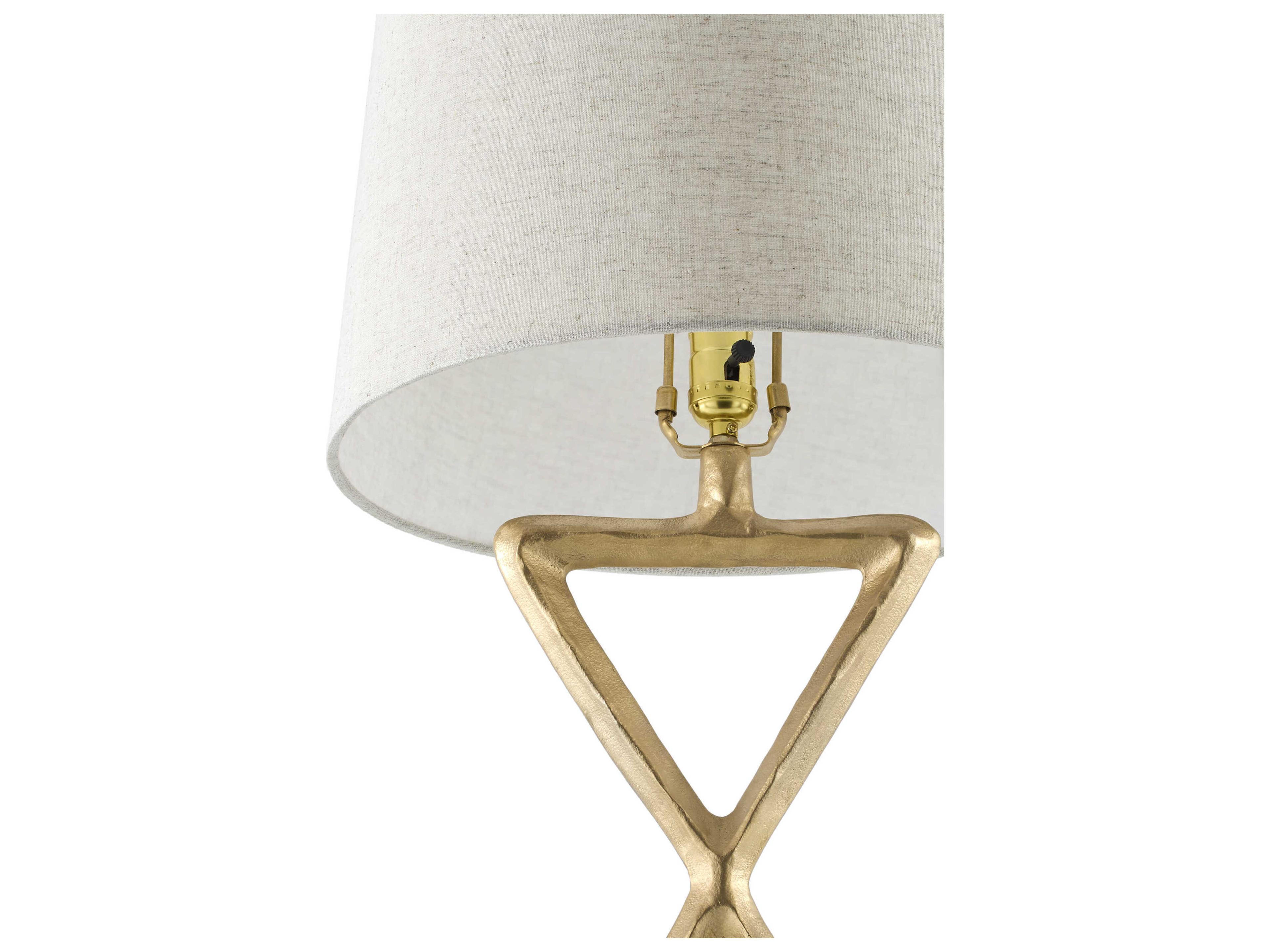 Surya Adaje Gold Beige Cotton Buffet Lamp