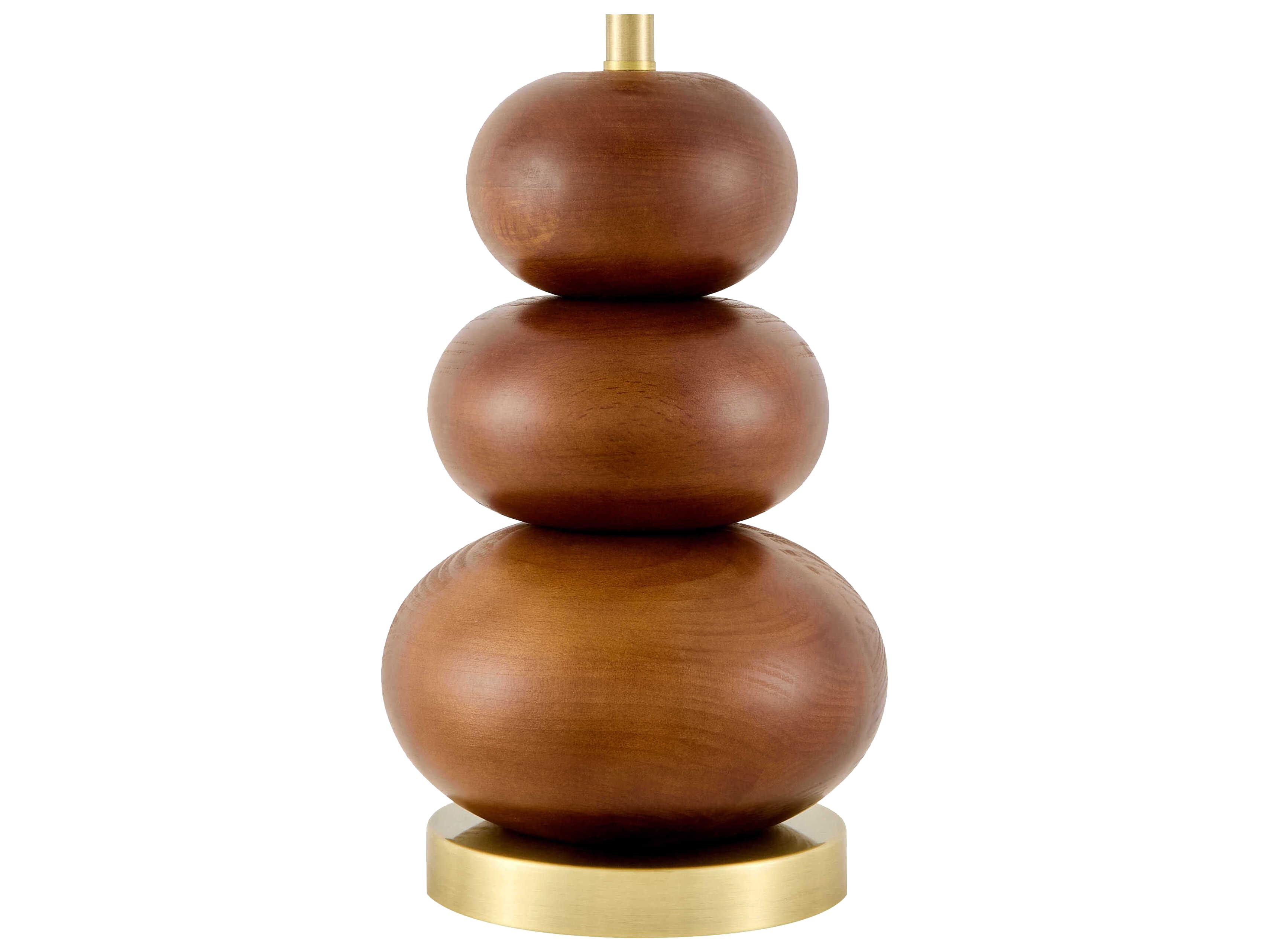 Surya Anefis Metallic Gold Brown Seagrass Clear Polyester Table Lamp