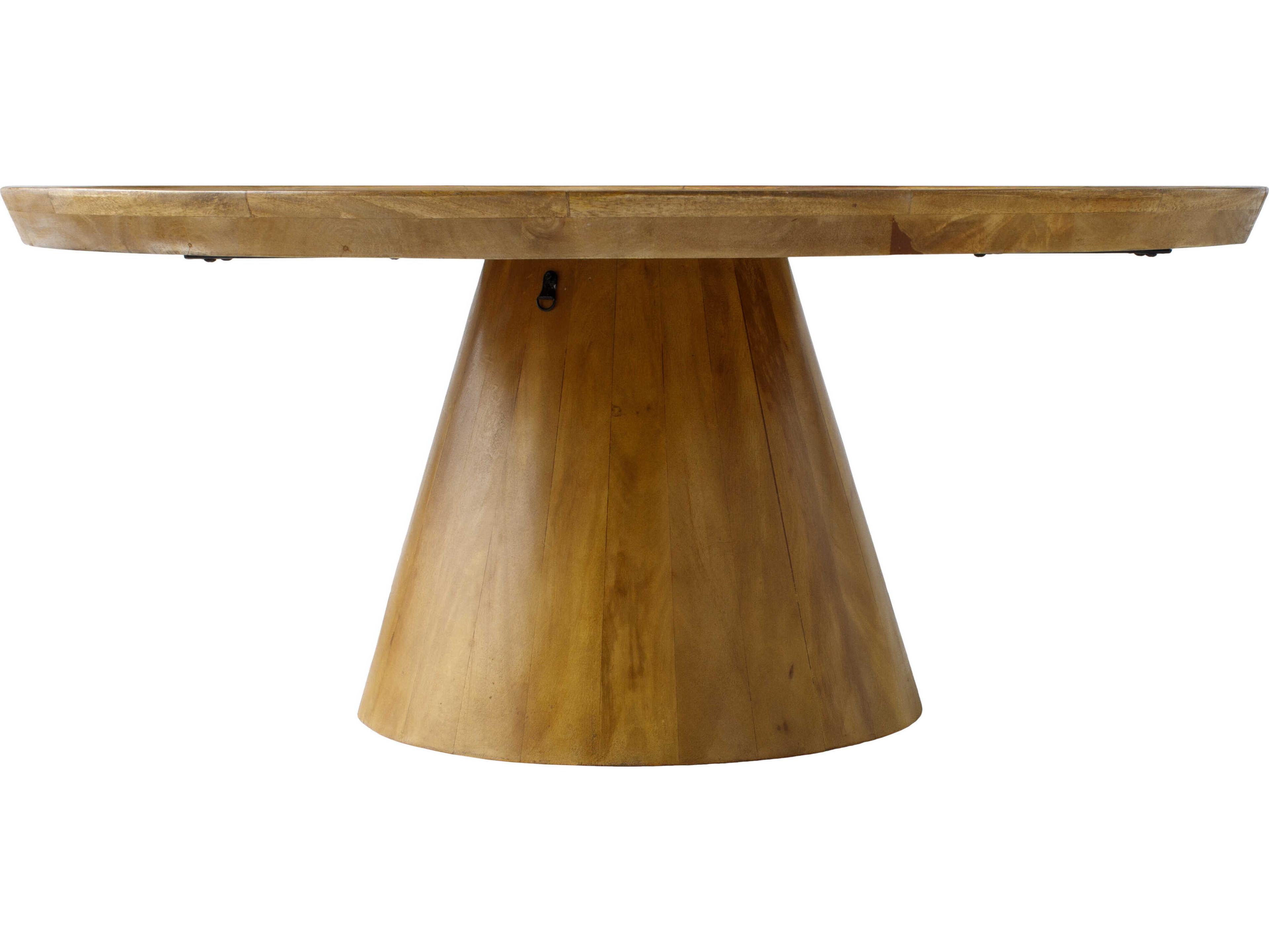 Surya Amira Round Wood Brown Coffee Table