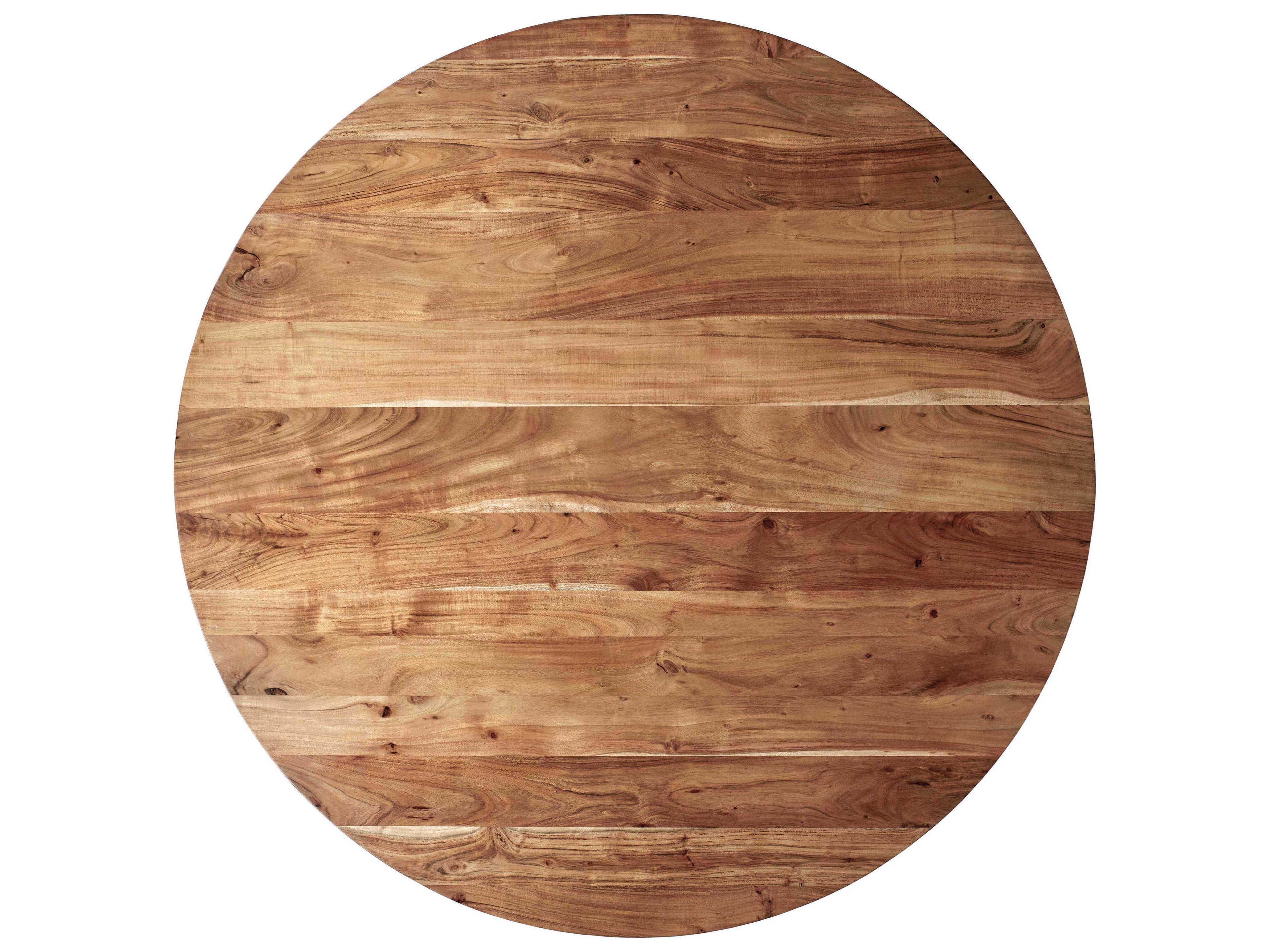 Surya Anatalia Round Wood Brown Black Dining Table