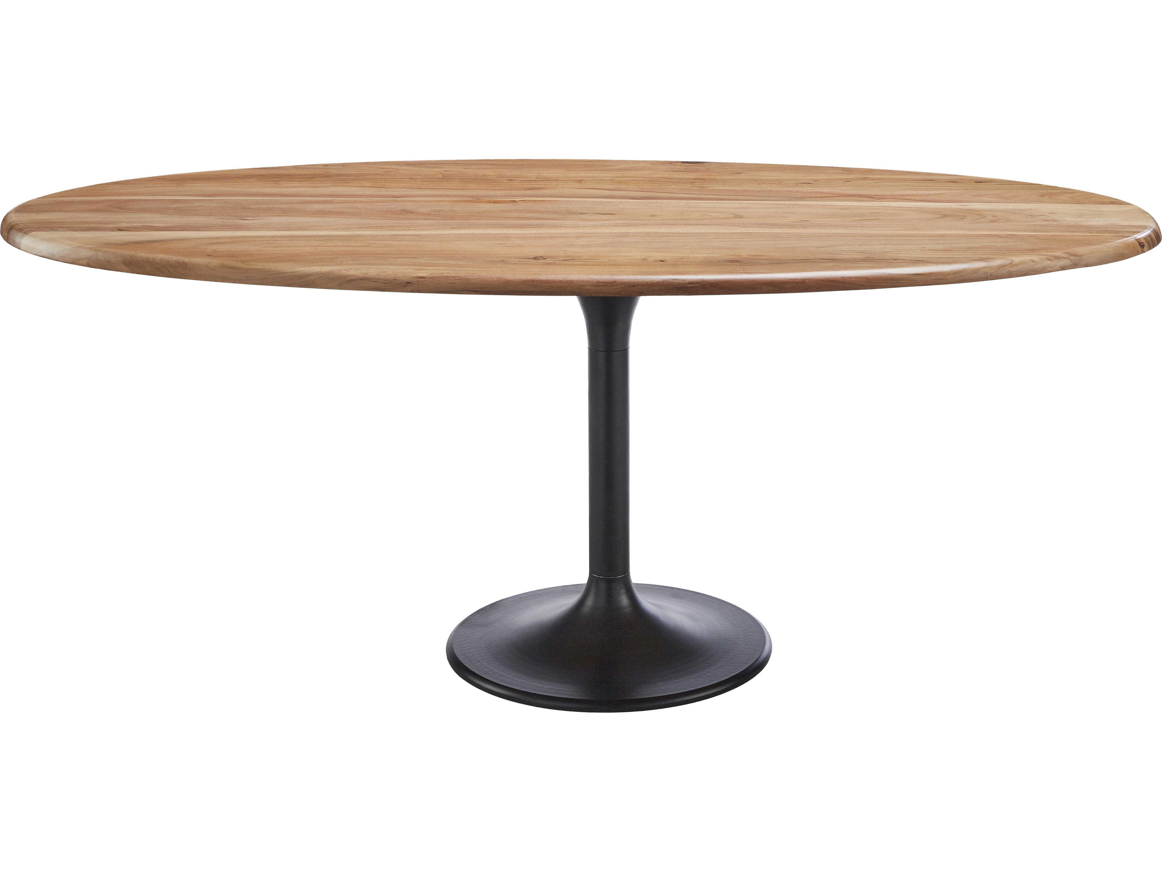 Surya Anatalia Oval Wood Brown Black Dining Table