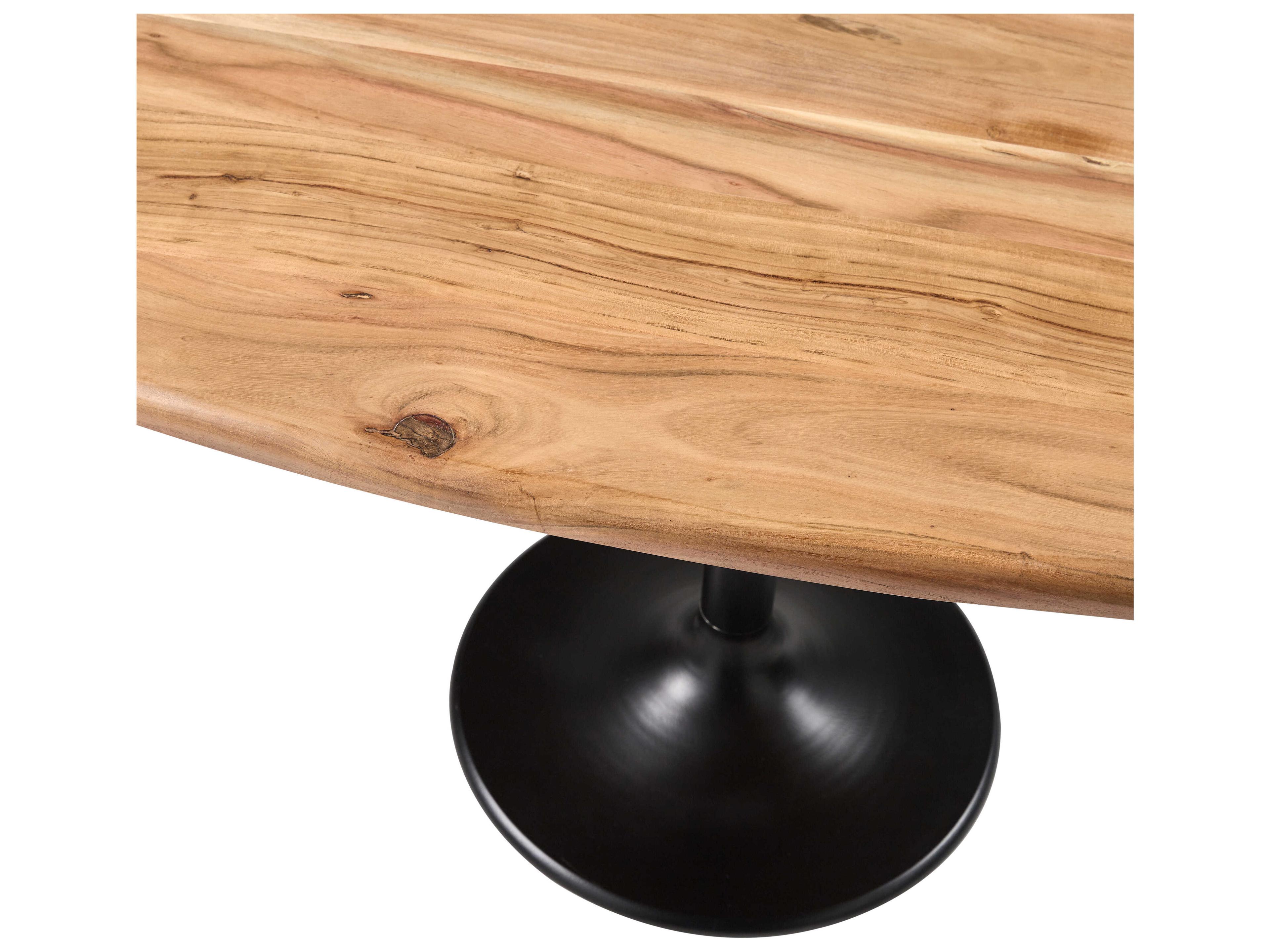 Surya Anatalia Oval Wood Brown Black Dining Table