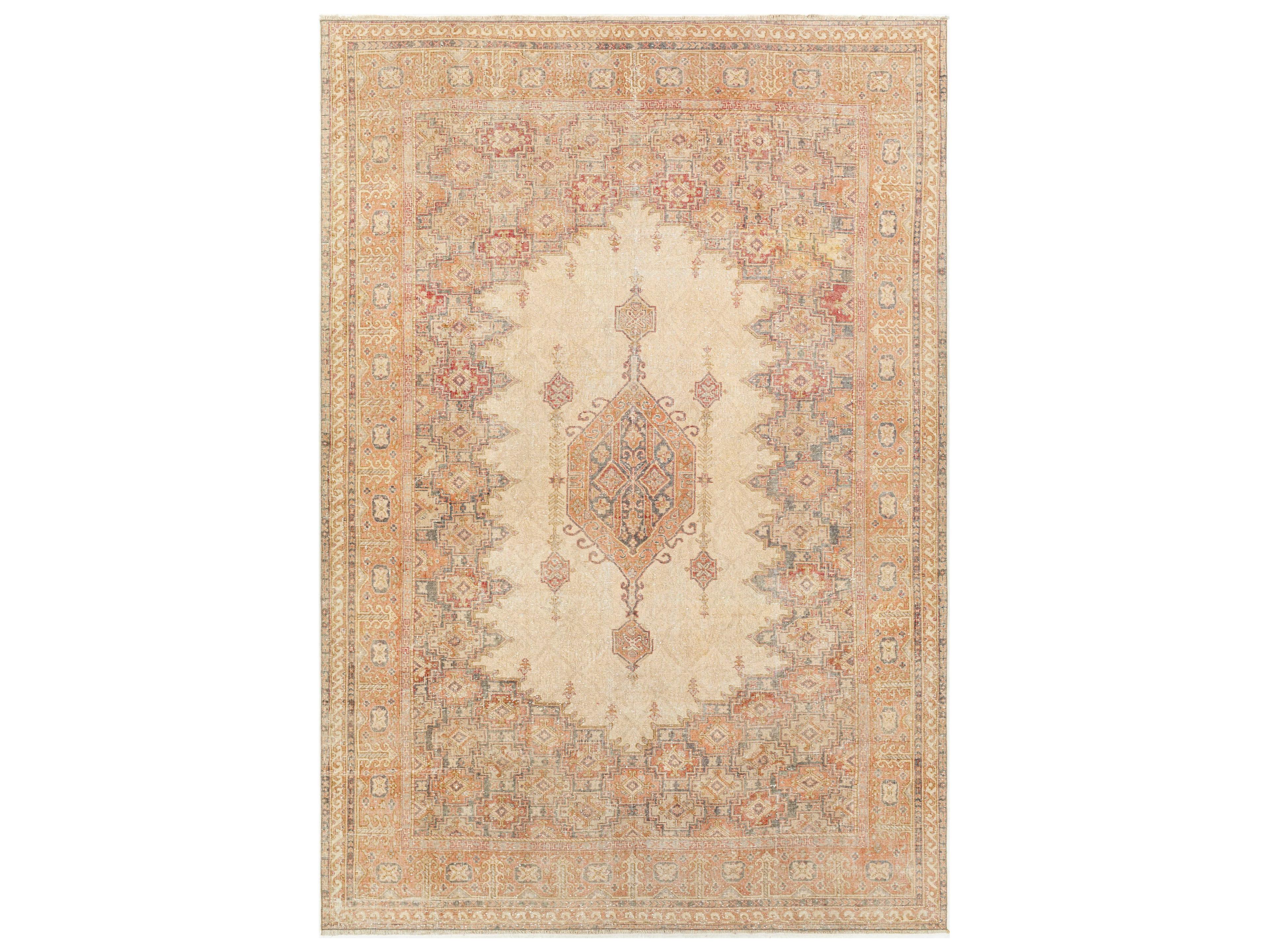 Surya Antique One Of A Kind Bordered Area Rug