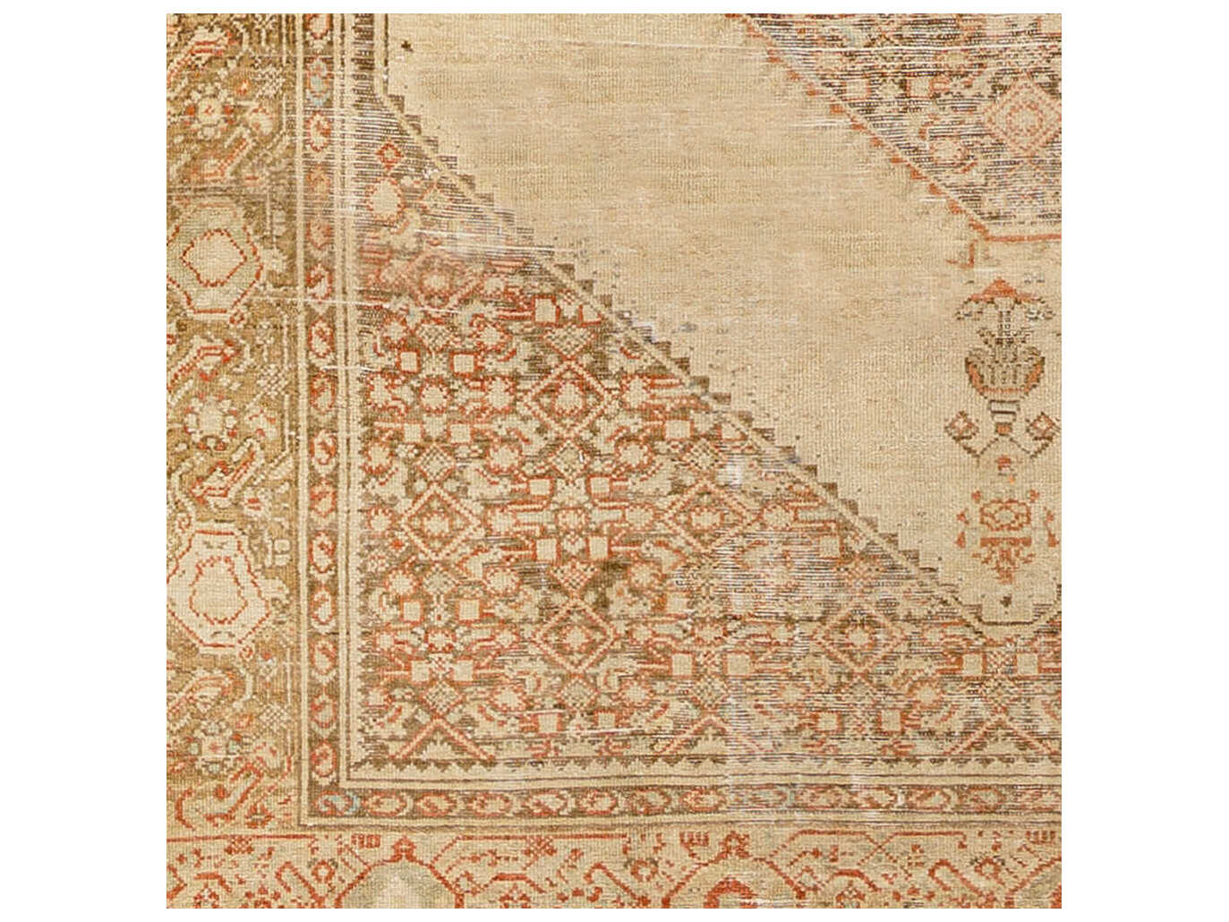 Surya Antique One Of A Kind Bordered Runner Area Rug