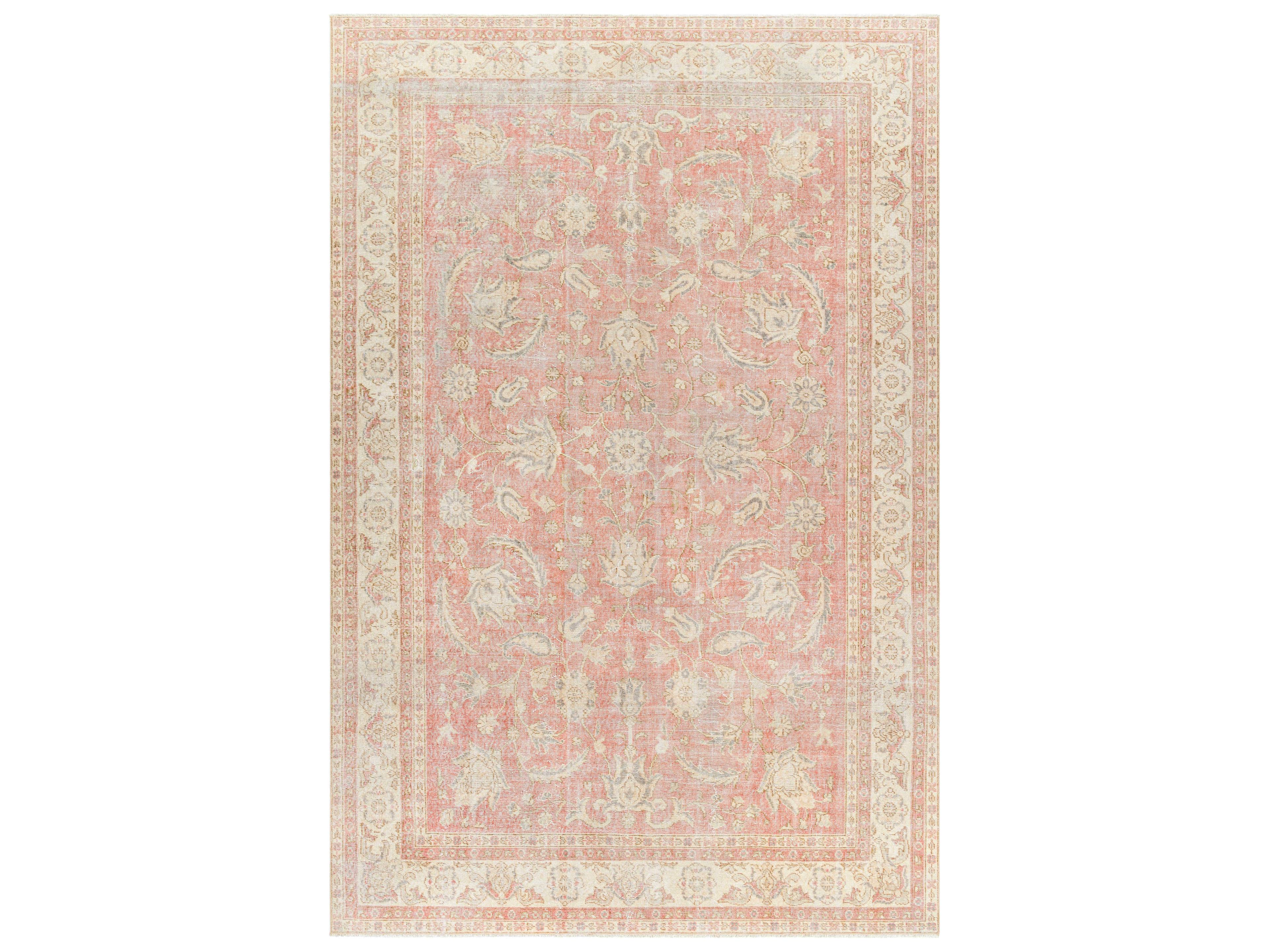 Surya Antique One Of A Kind Bordered Area Rug