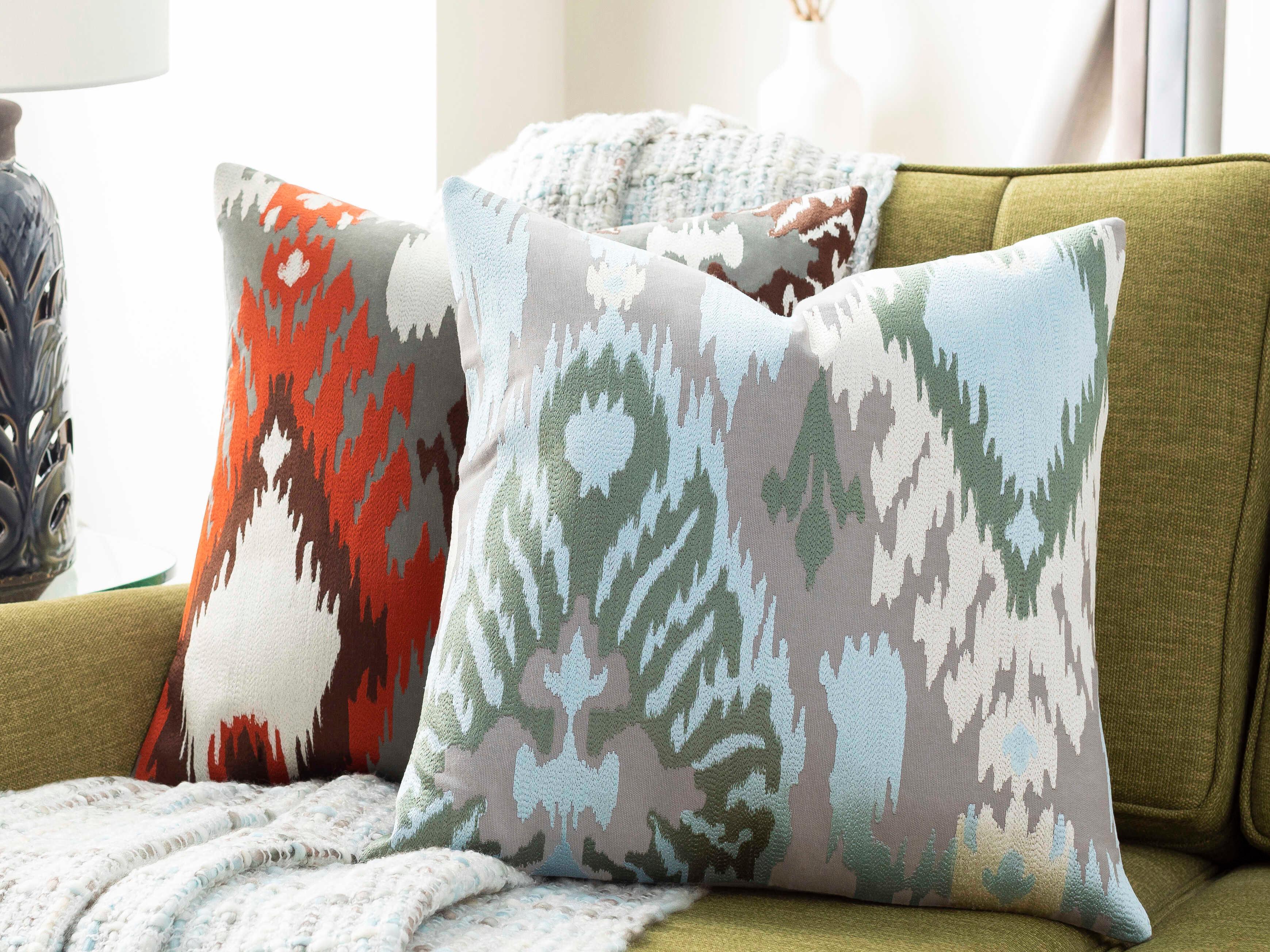 Surya Ara Ice Blue Pillow