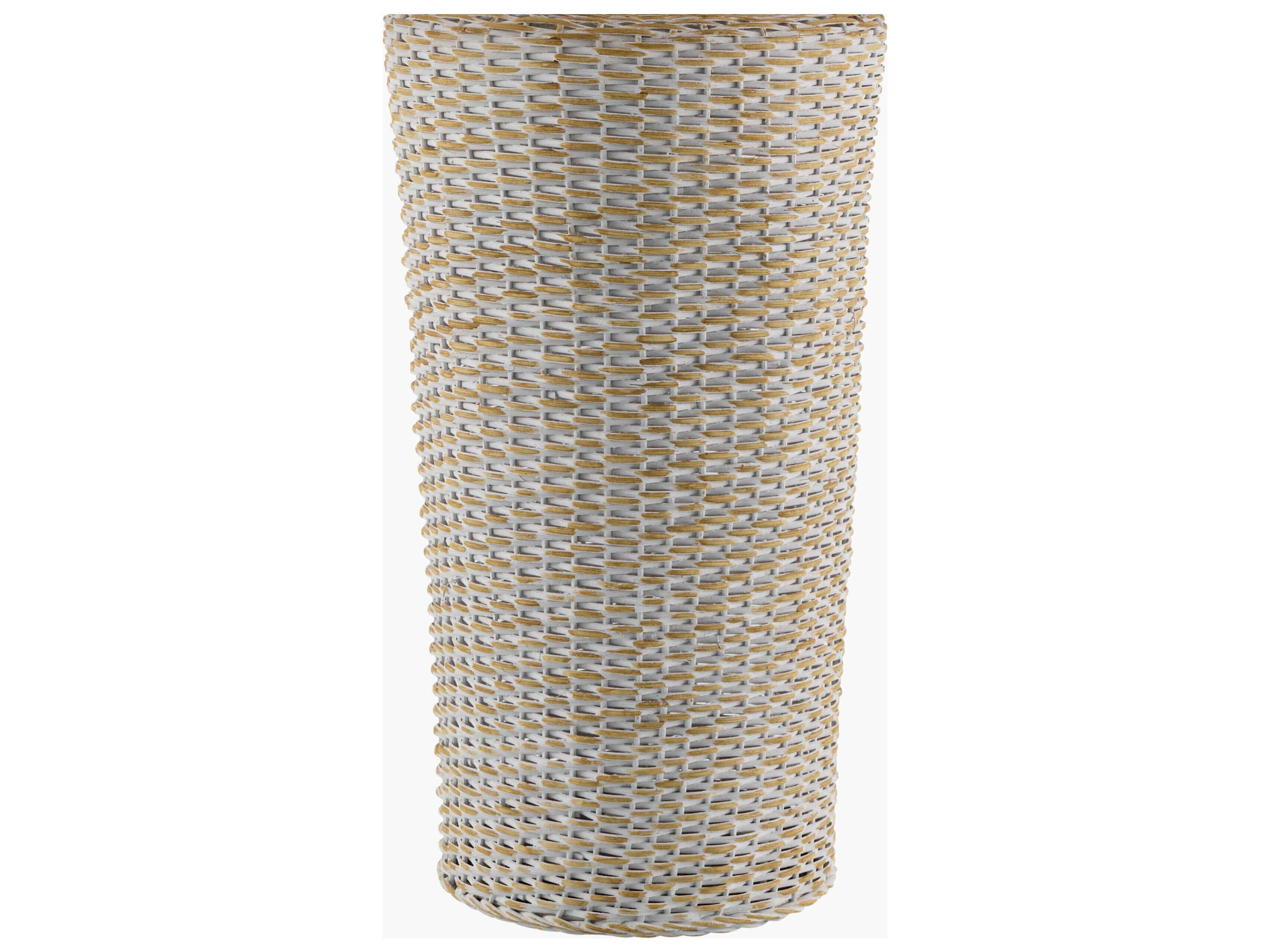 Surya Allura Natural White Linen Table Lamp