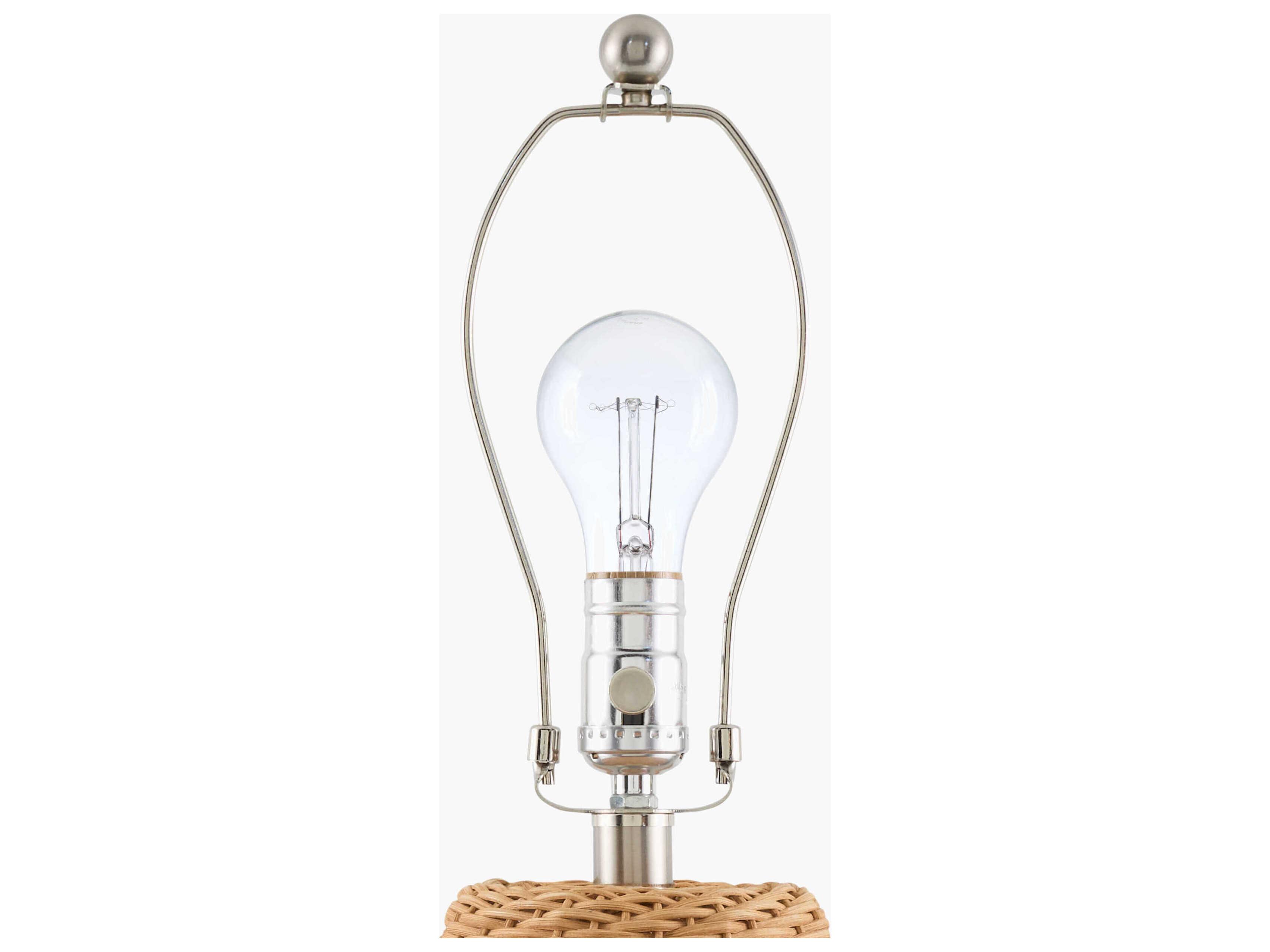 Surya Allura Wheat White Linen Off Table Lamp