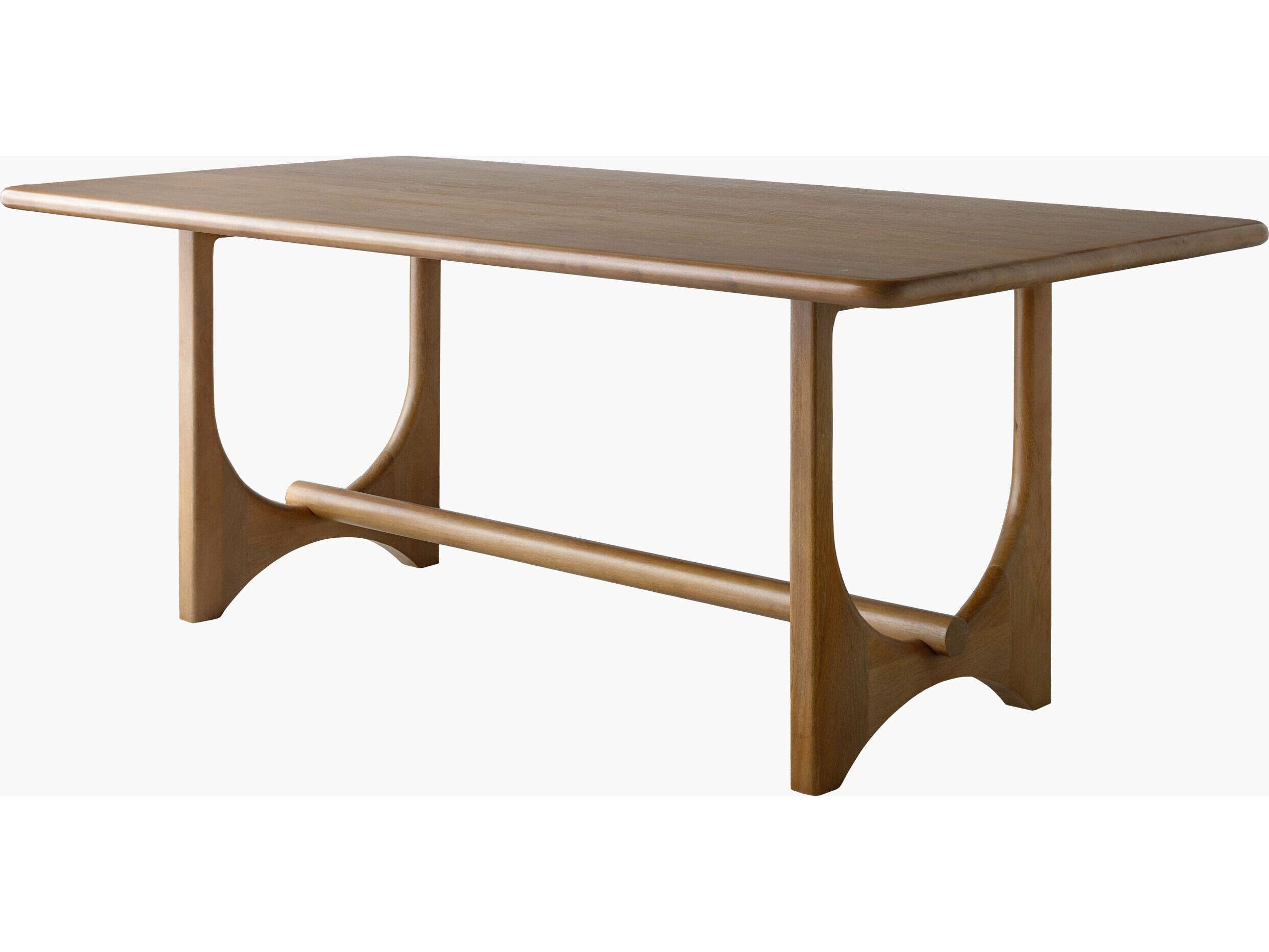 Surya Arland Rectangular Wood Brown Dining Table