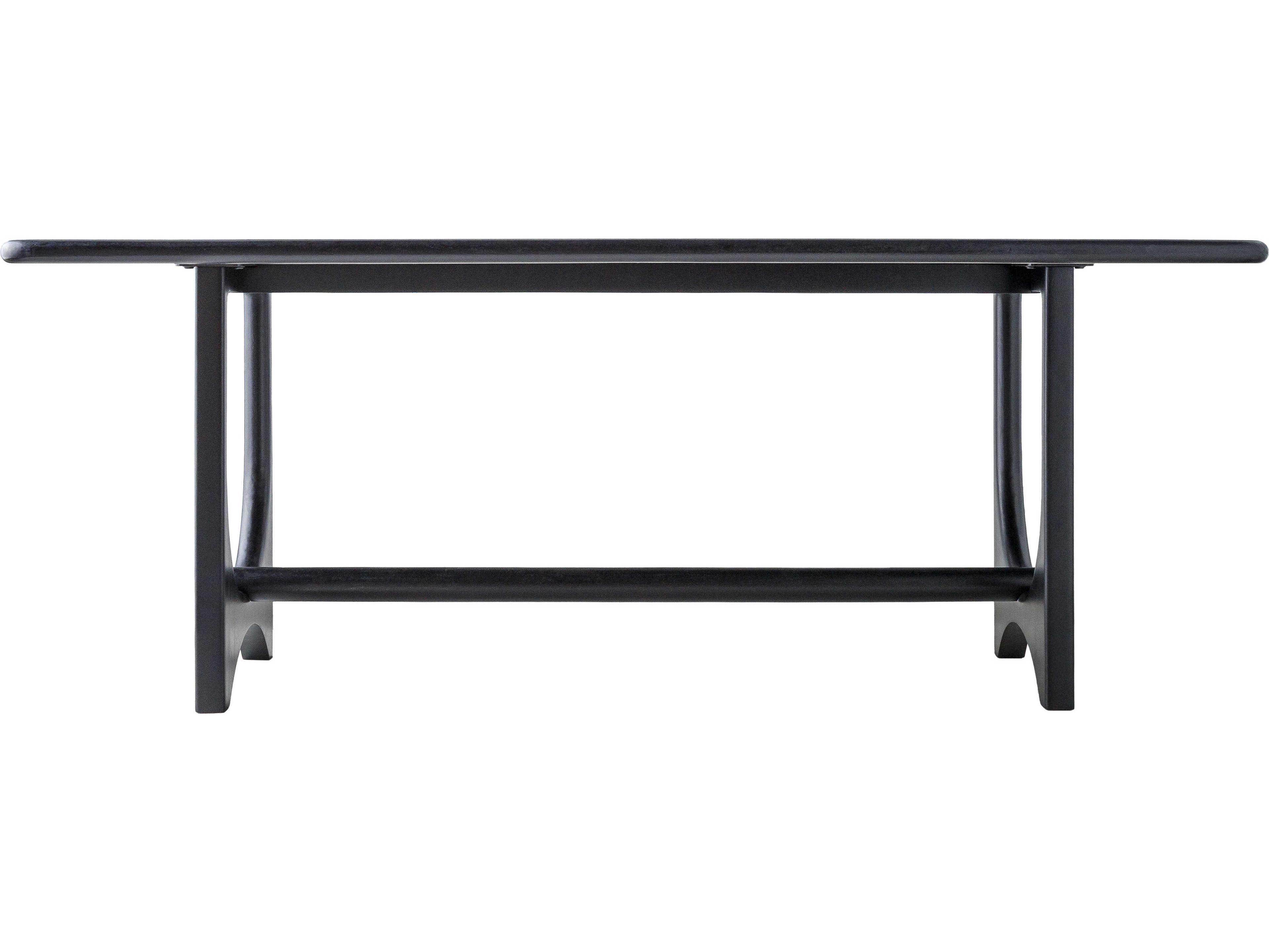 Surya Arland Rectangular Wood Black Dining Table