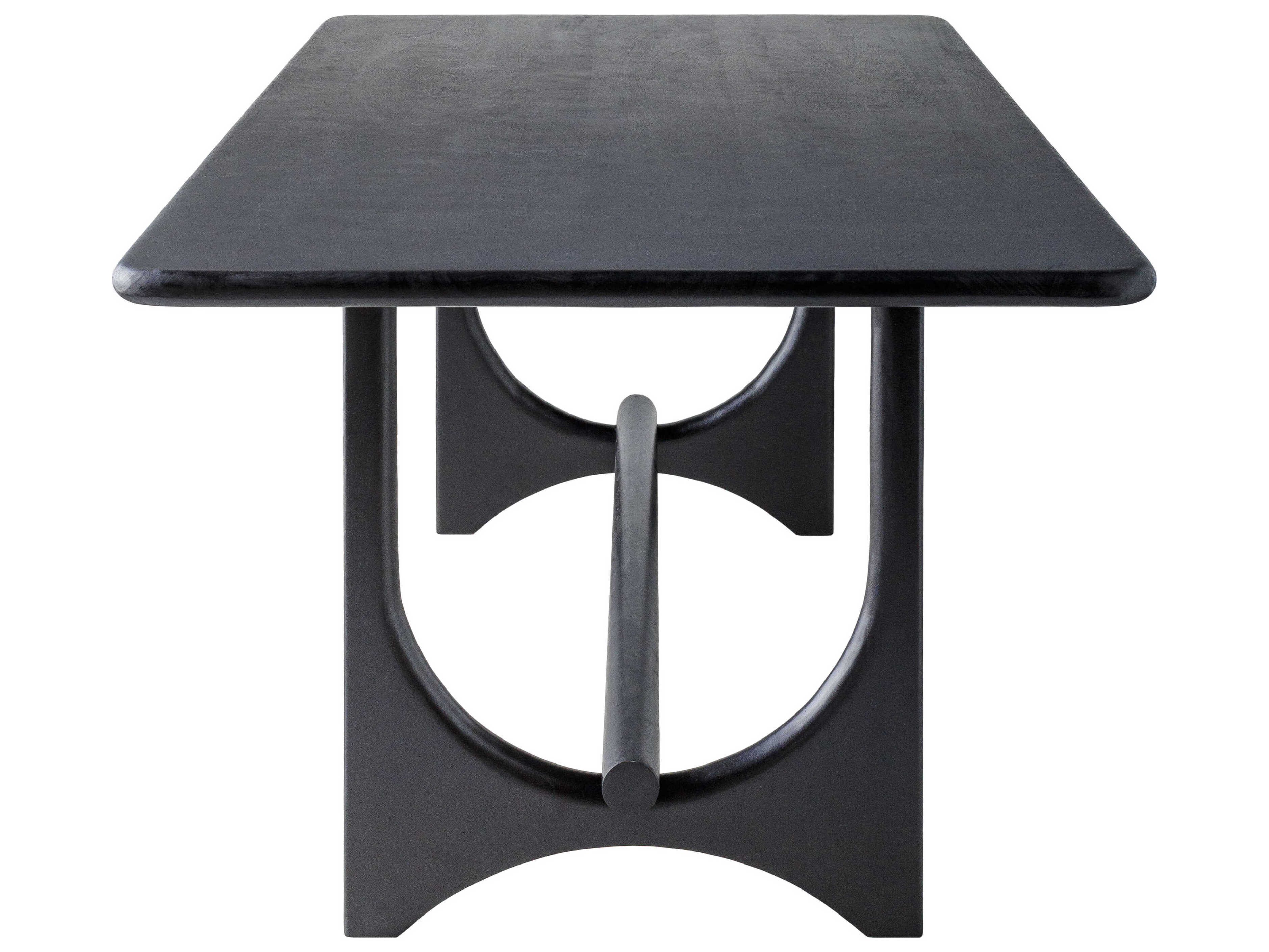 Surya Arland Rectangular Wood Black Dining Table