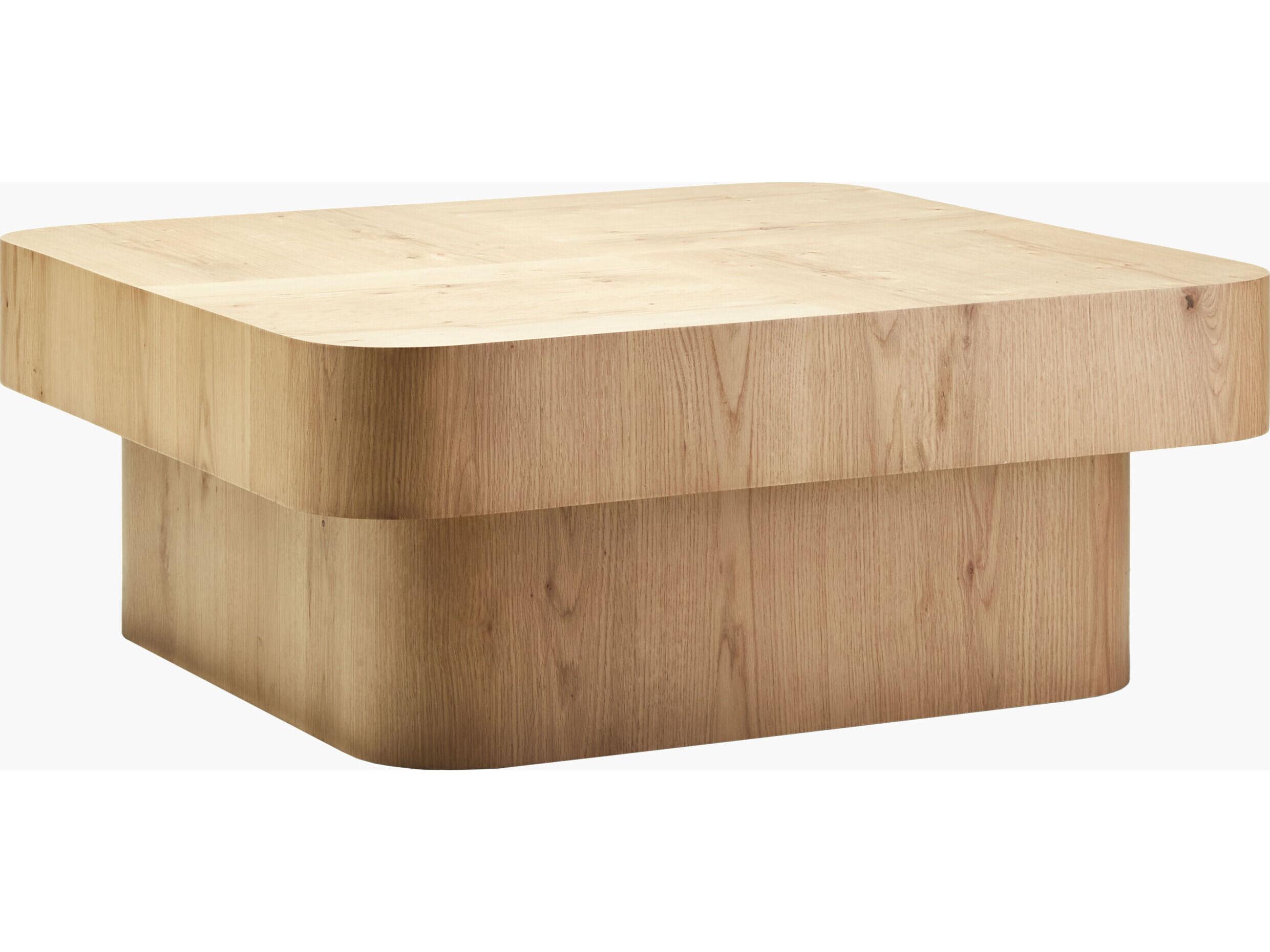 Surya Arquette Square Wood Clear Coffee Table