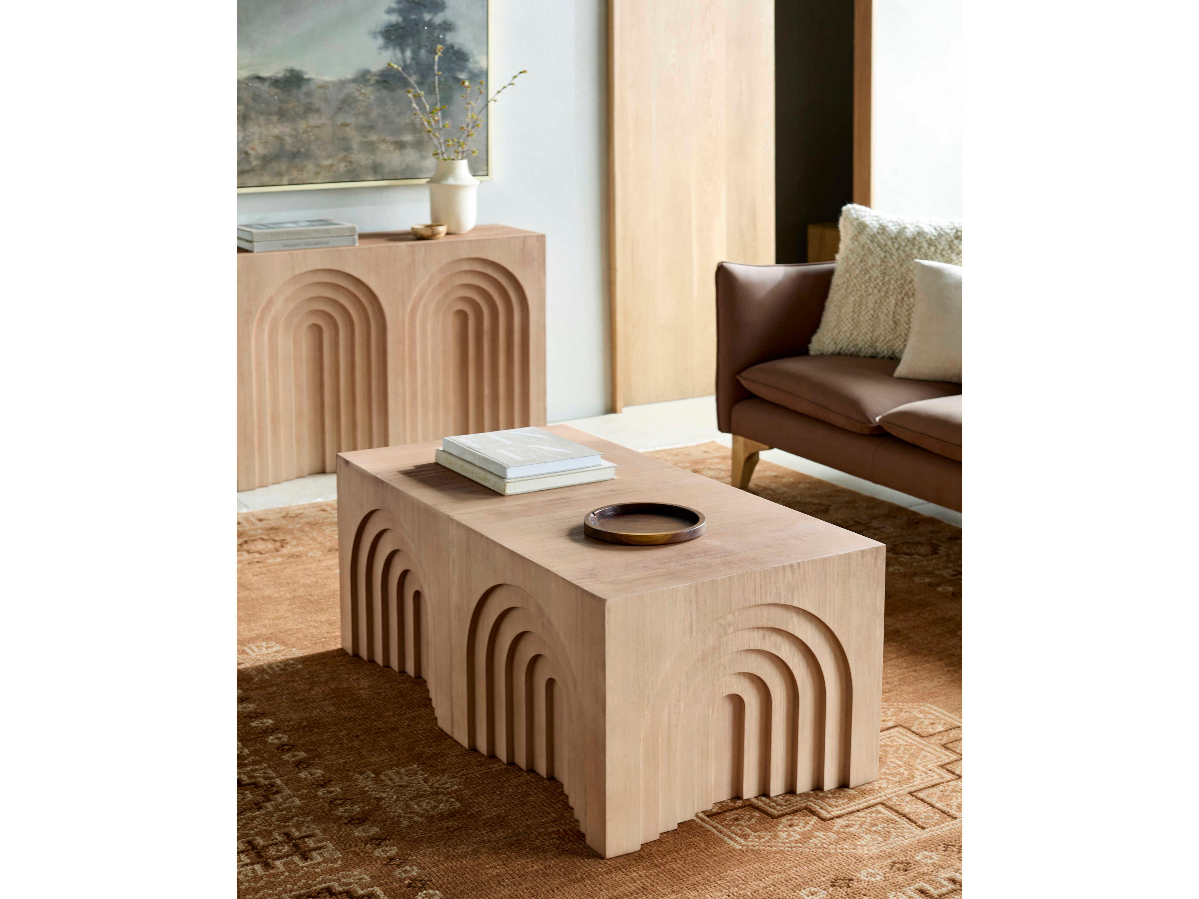 Surya Arwyn Square Wood Brown End Table