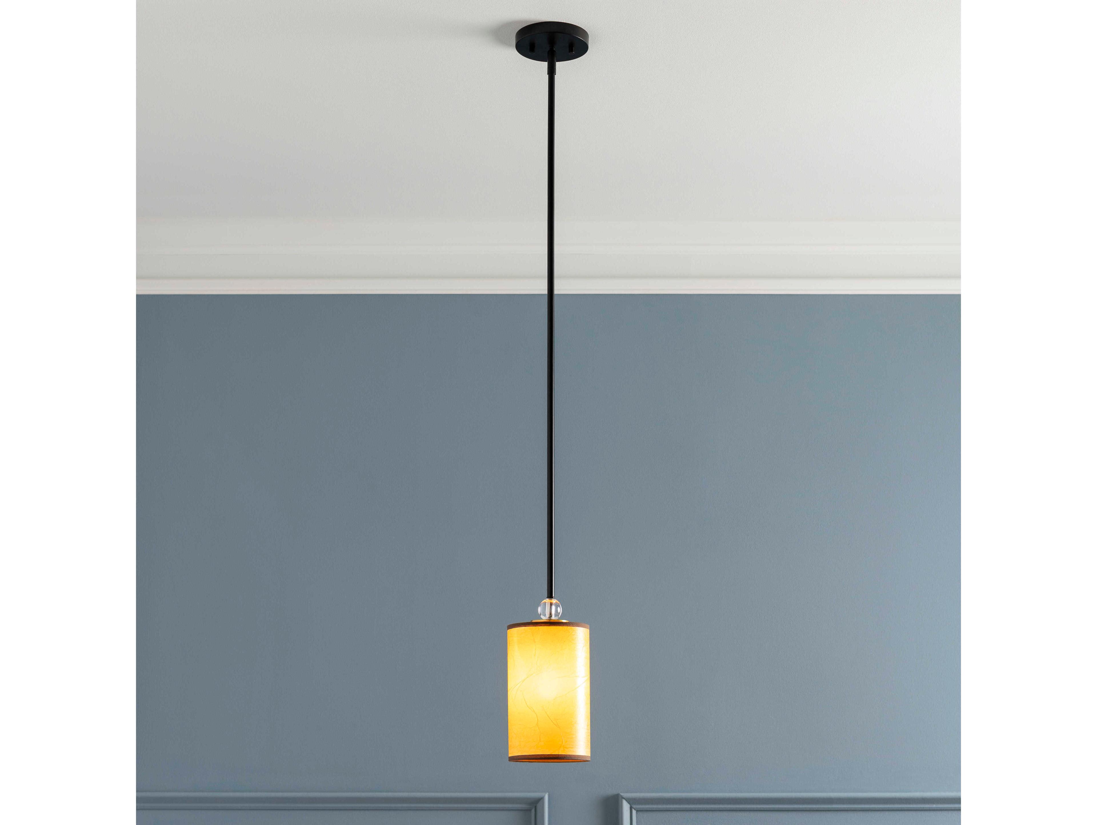 Surya Aubrielle 1-Light Camel Yellow Mini Pendant