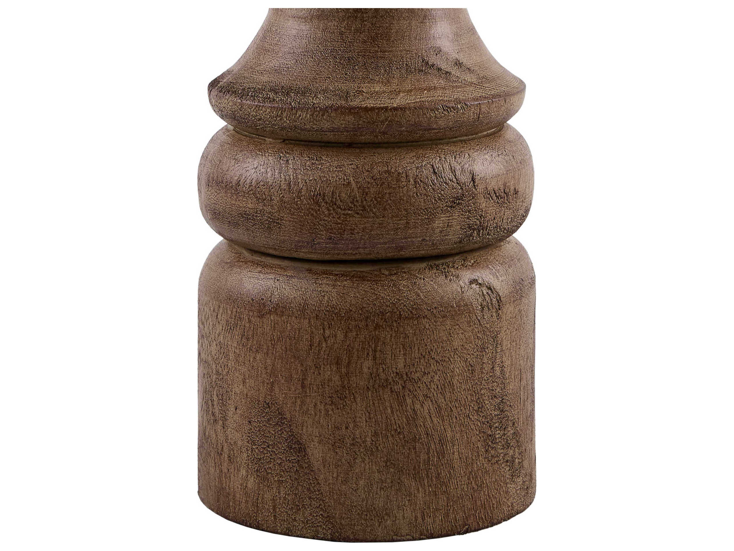 Surya Alvimare Painted Dark Brown Beige Linen Traditional Buffet Lamp