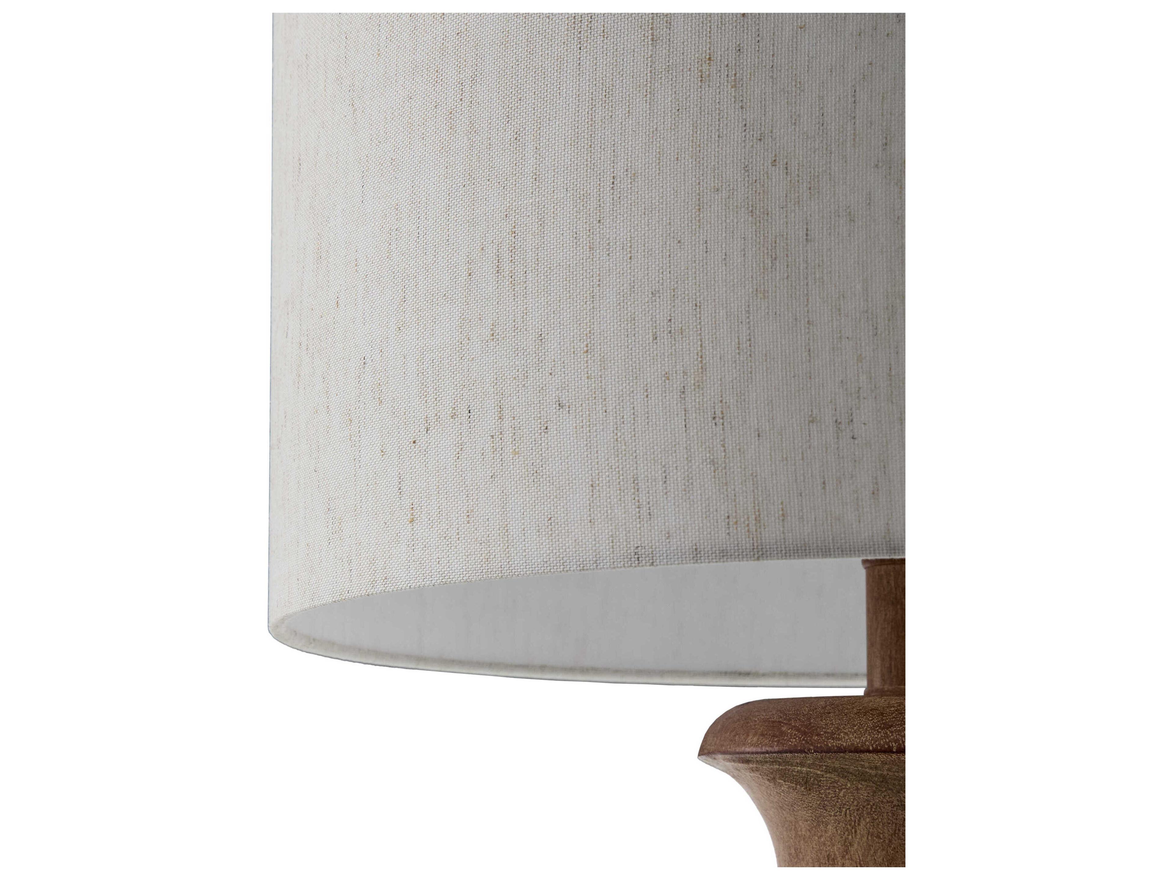 Surya Alvimare Painted Dark Brown Beige Linen Traditional Buffet Lamp