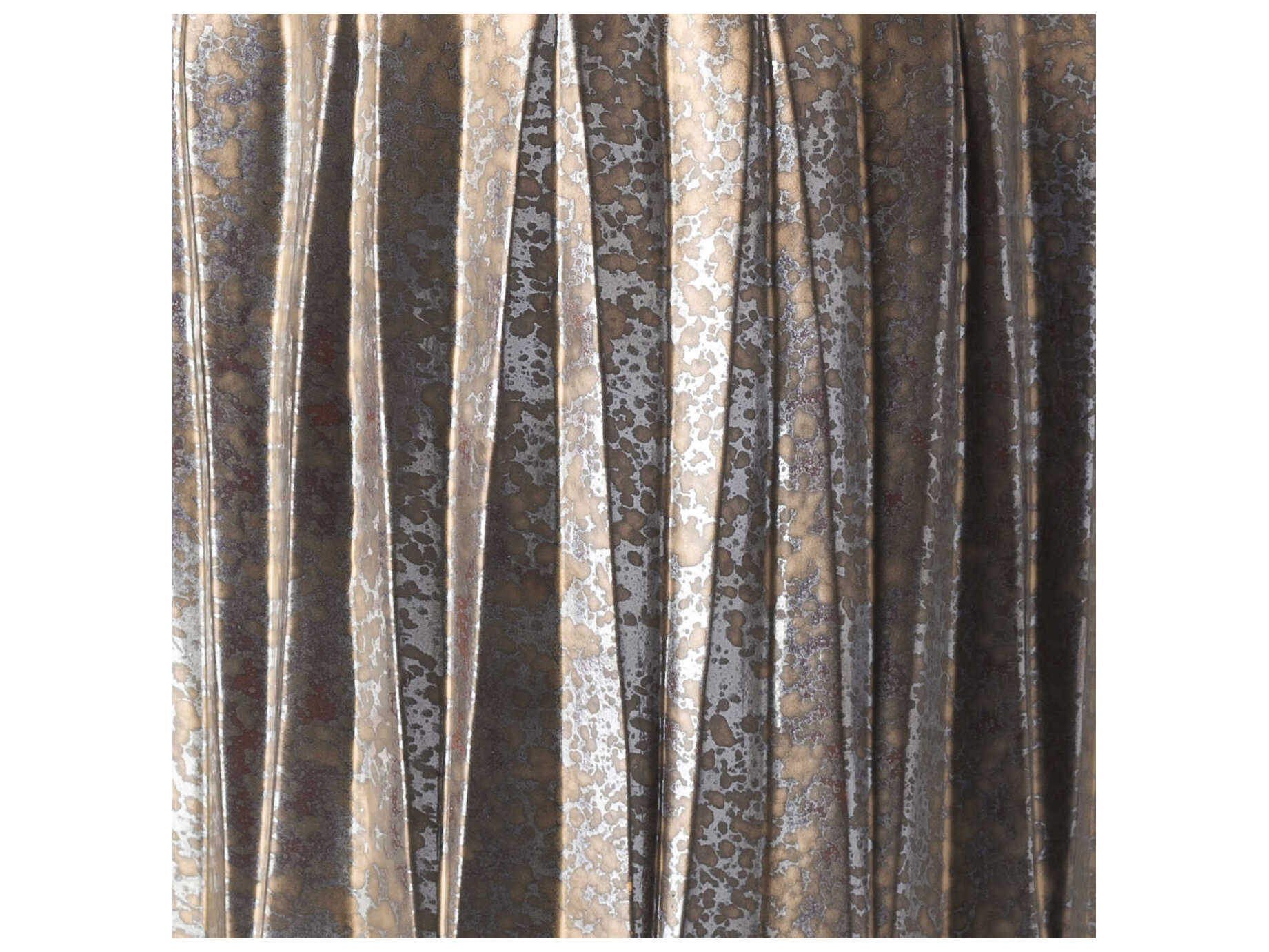 Surya Aynor Dark Brown Metallic Silver Accent Stool