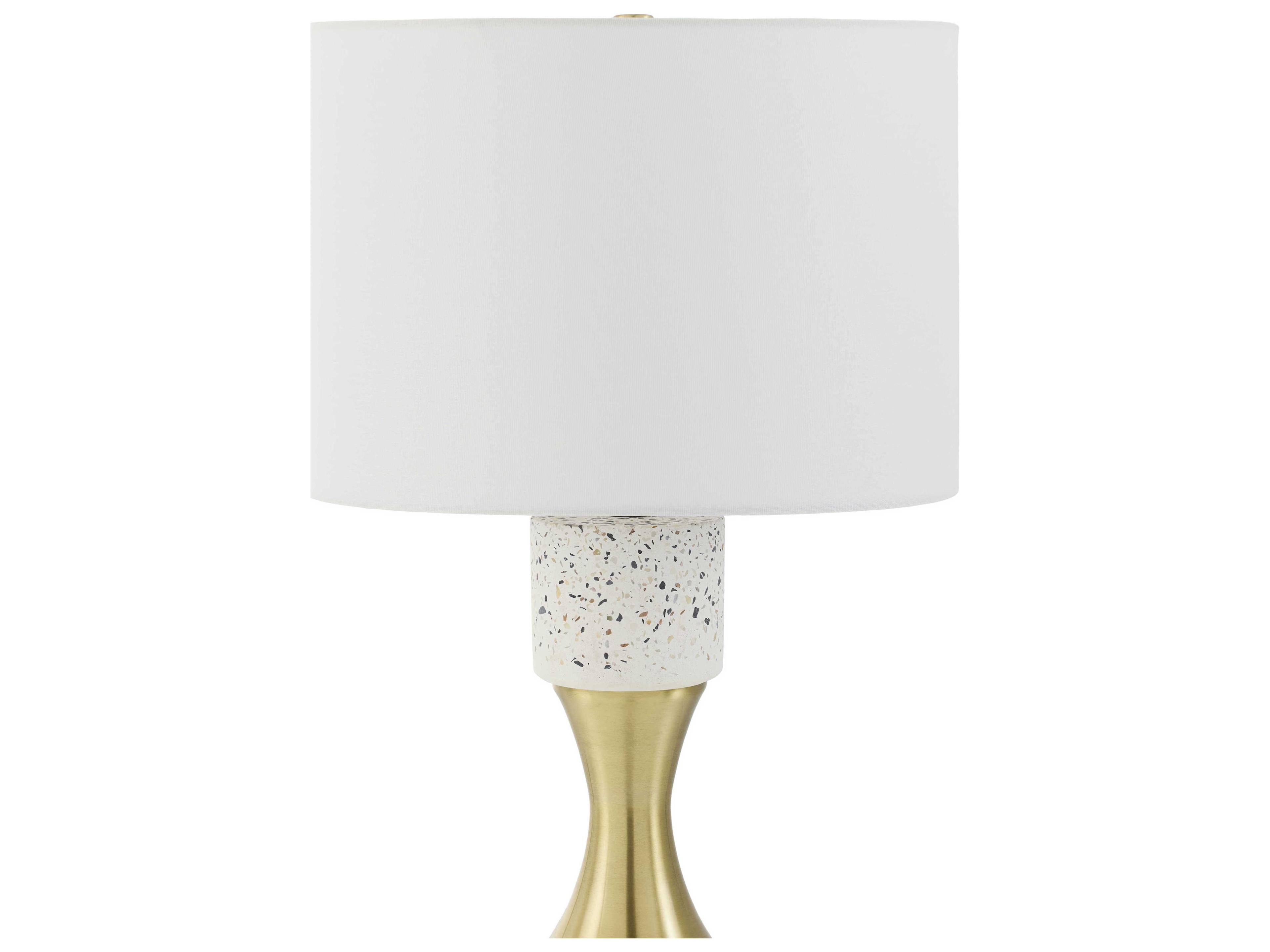 Surya Arroyo White Linen Buffet Lamp