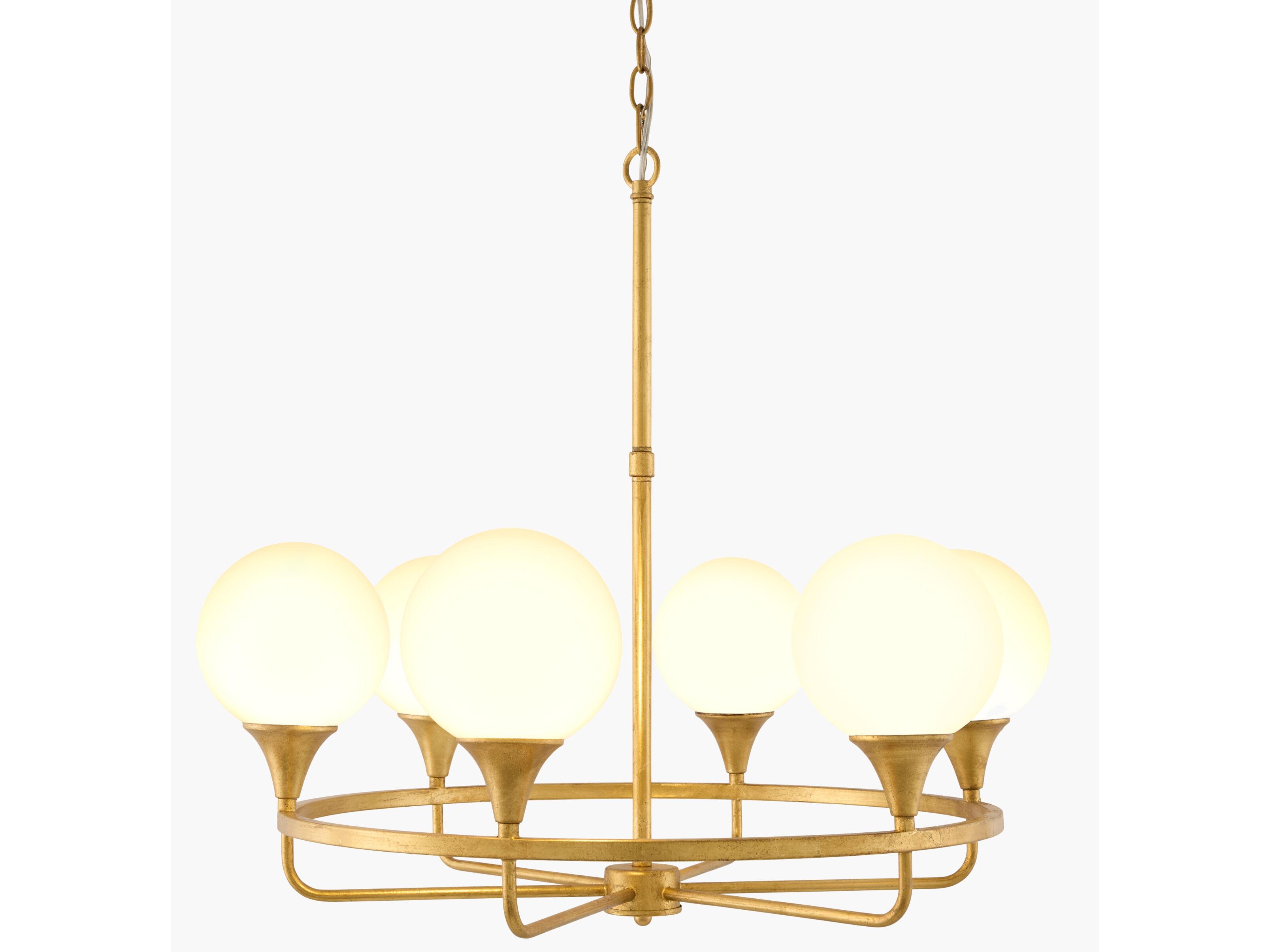 Surya Bolbec 6-Light Gold Round Chandelier