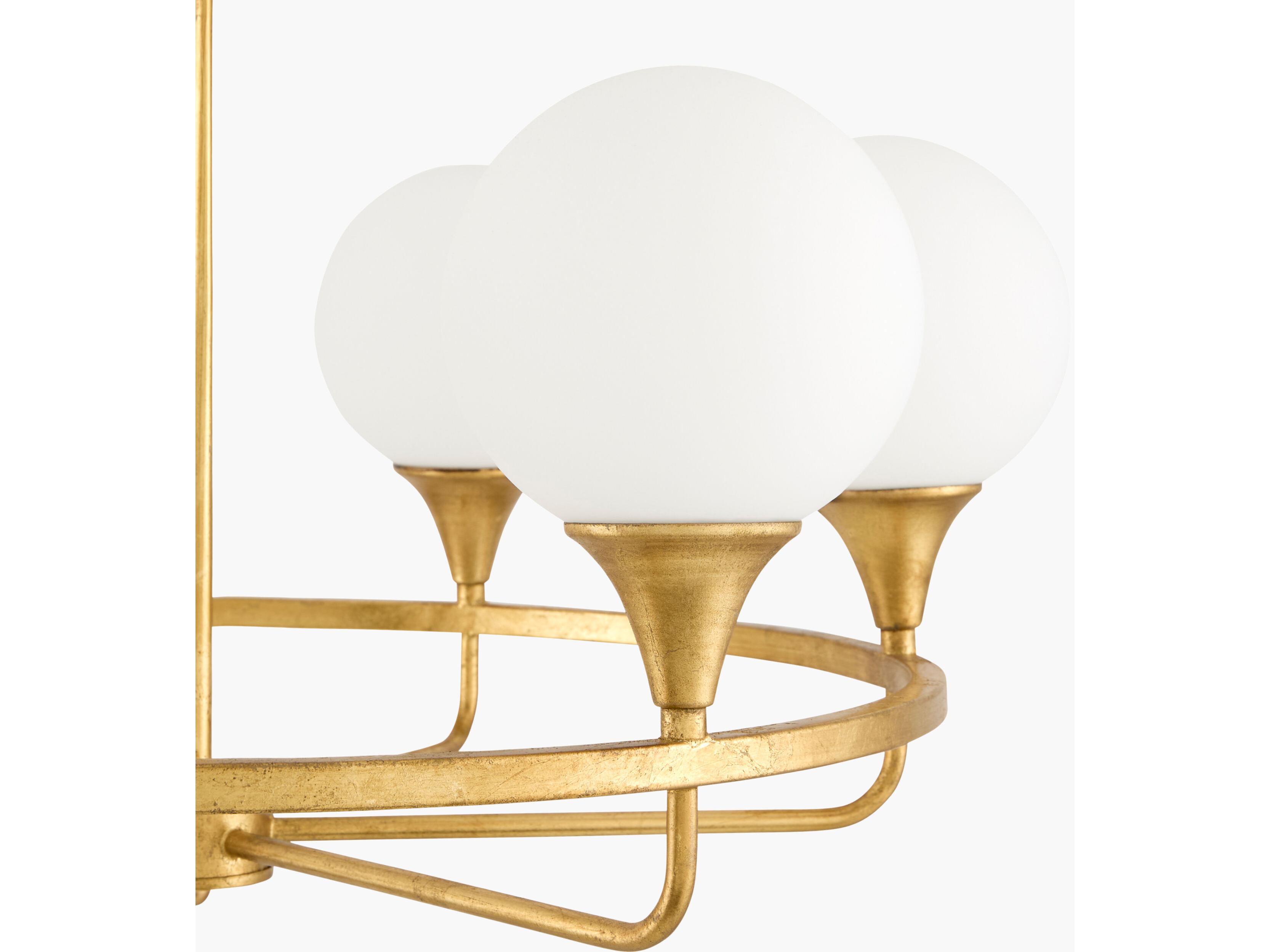 Surya Bolbec 6-Light Gold Round Chandelier