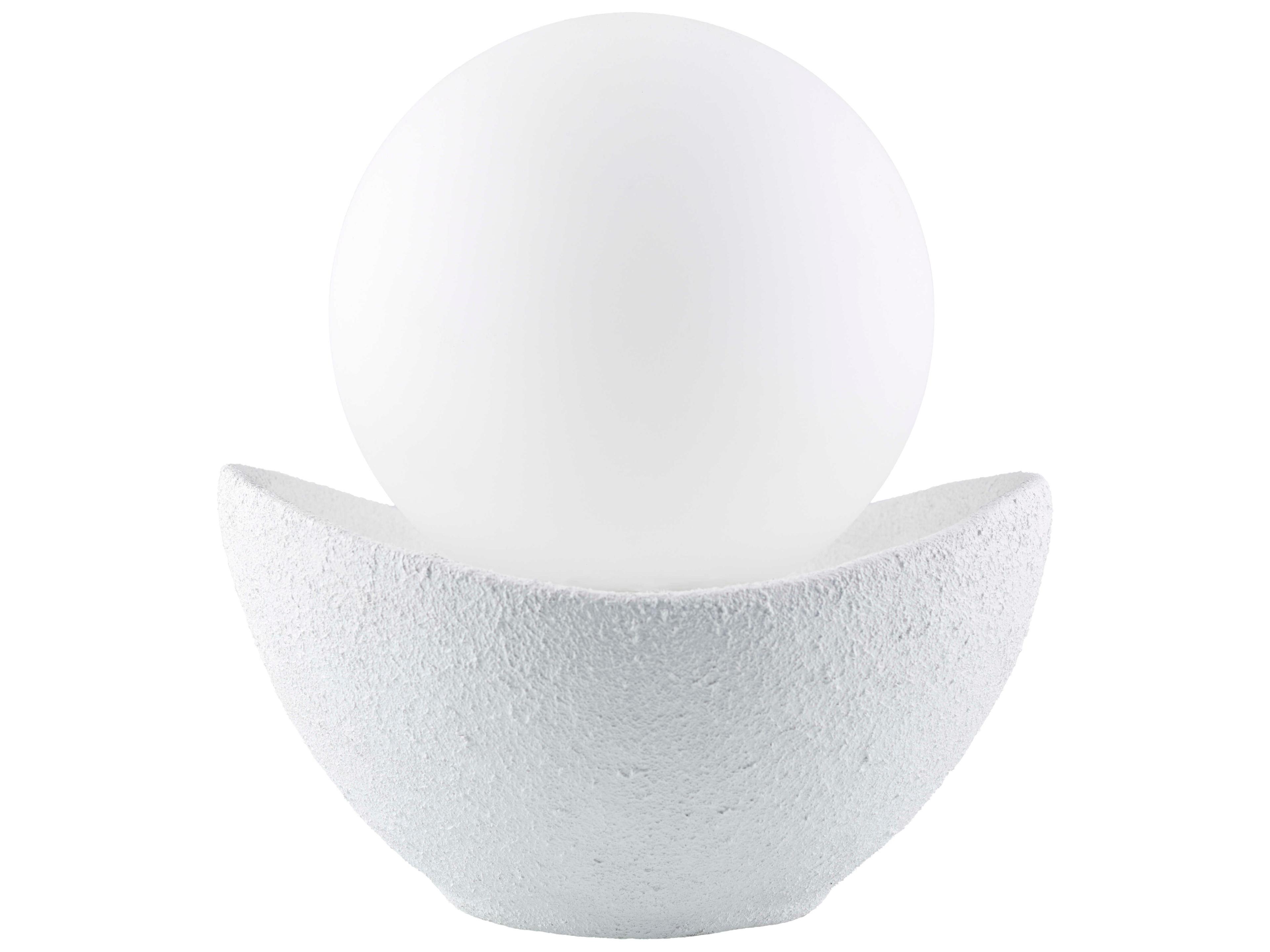 Surya Bocca White Glass Table Lamp