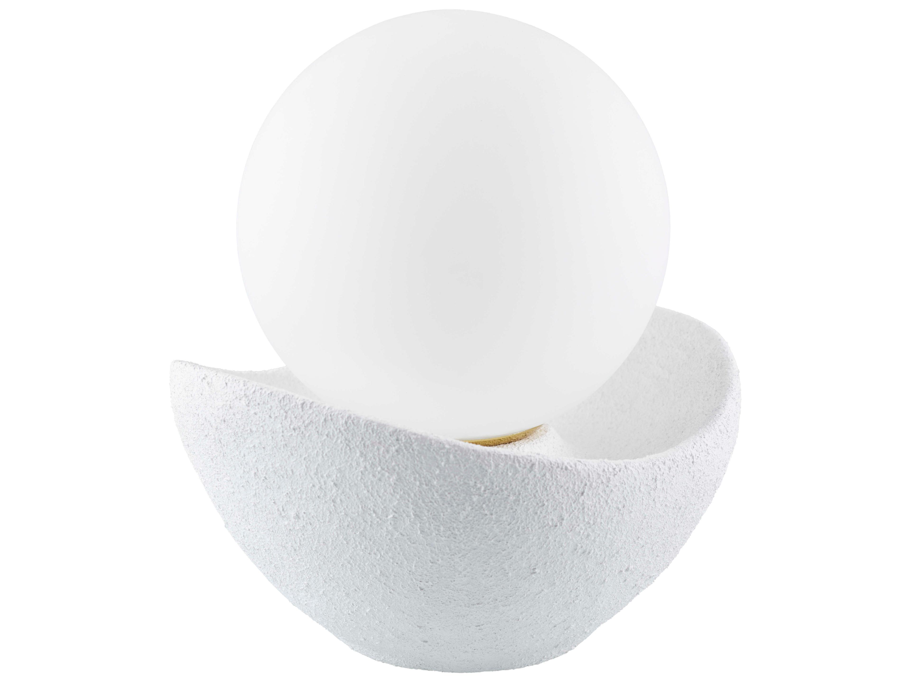 Surya Bocca White Glass Table Lamp