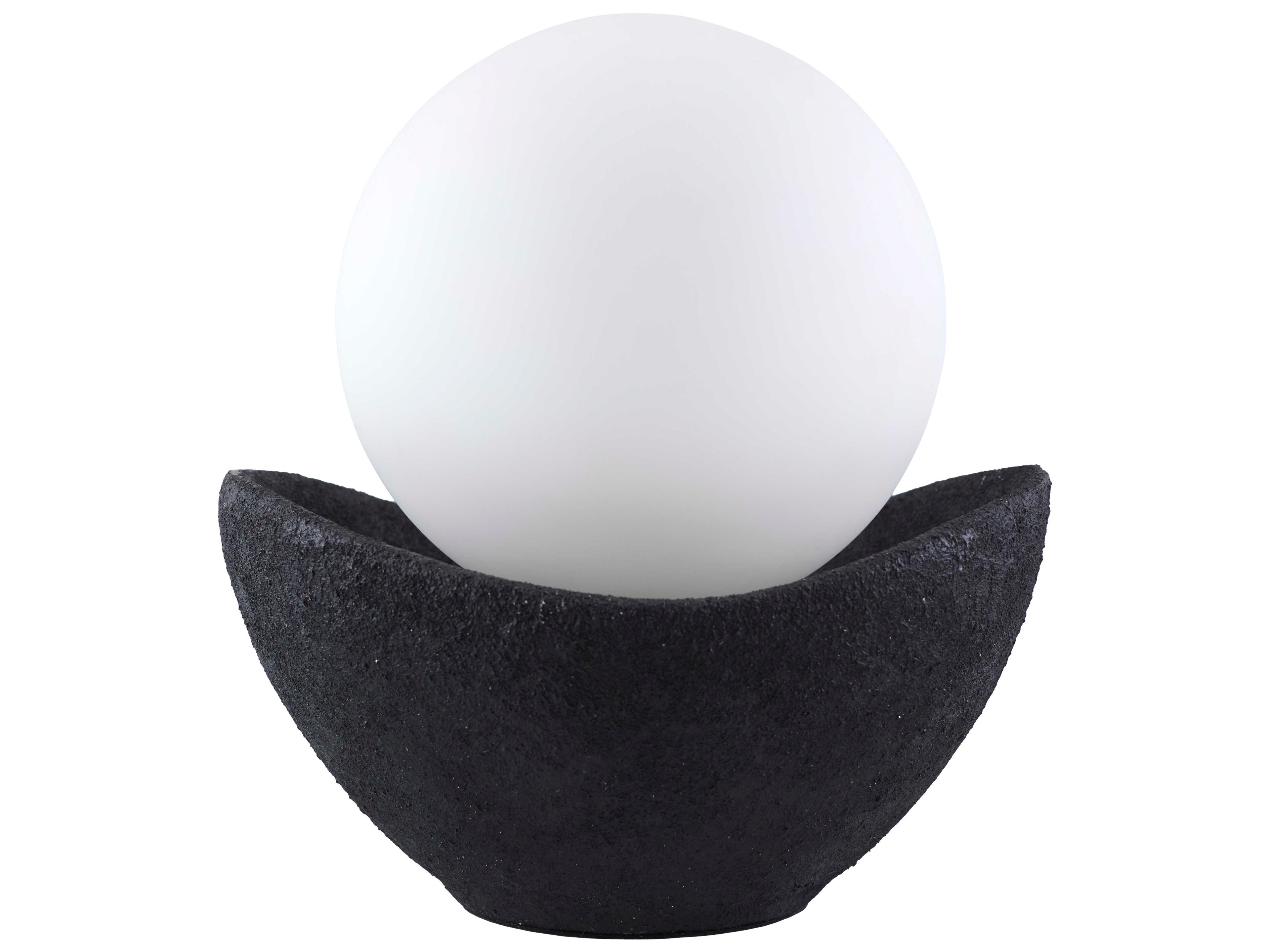 Surya Bocca Black White Glass Table Lamp