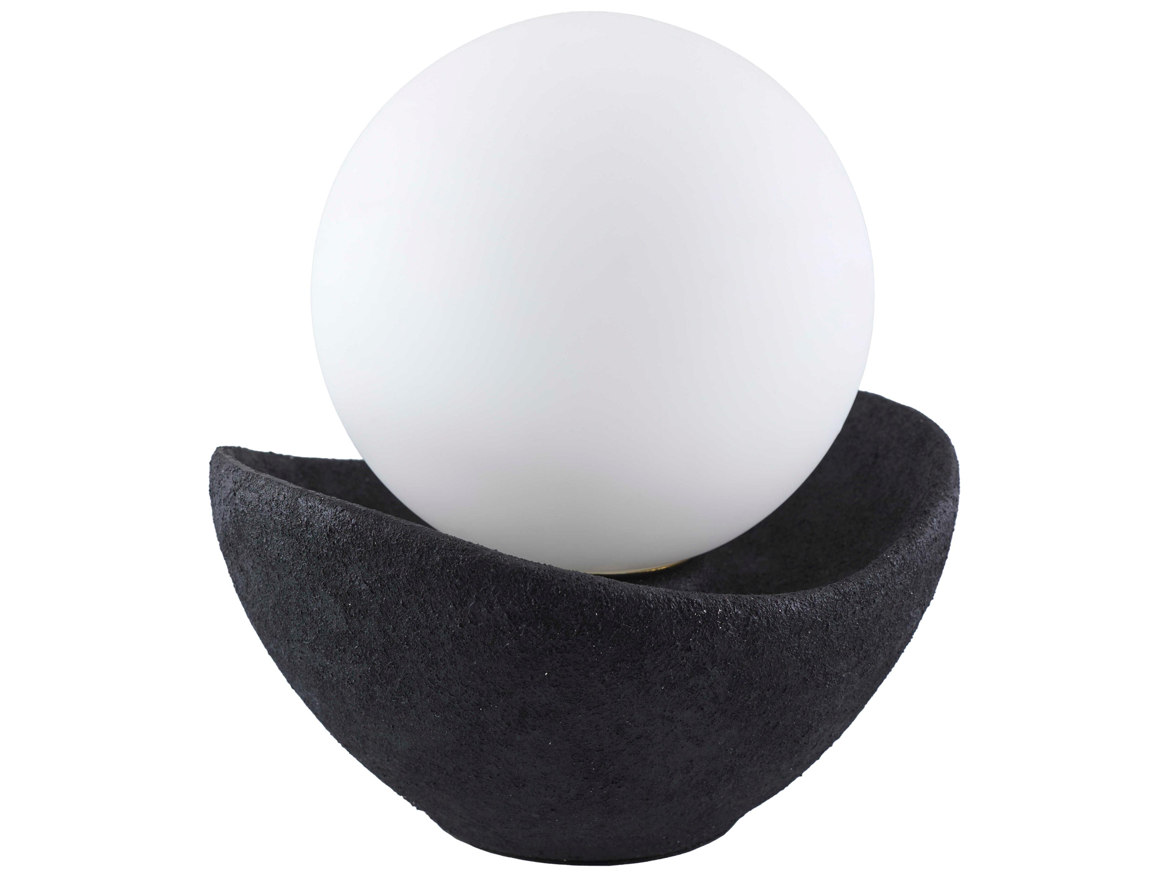 Surya Bocca Black White Glass Table Lamp