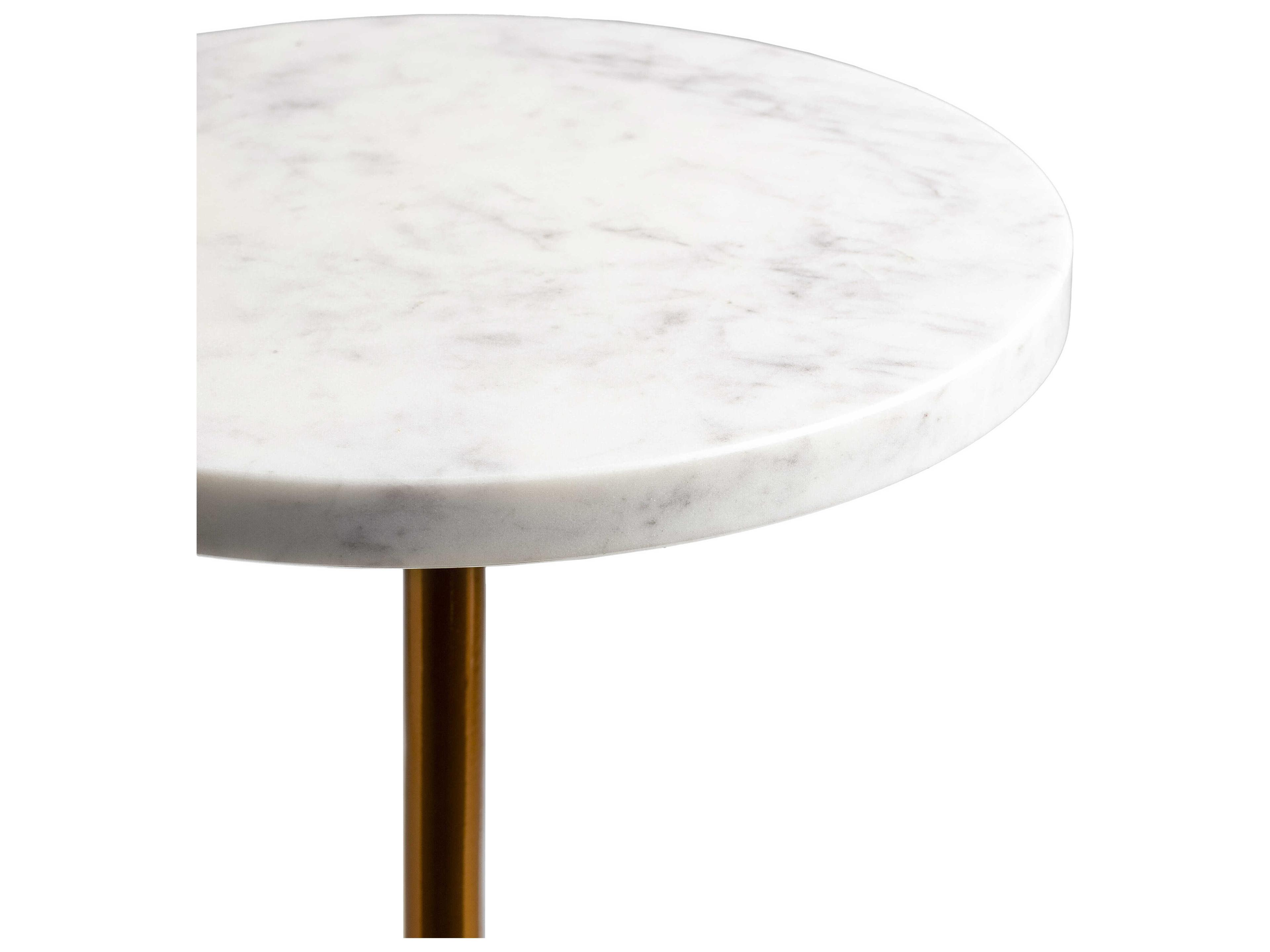 Surya Bendigo Round Marble End Table