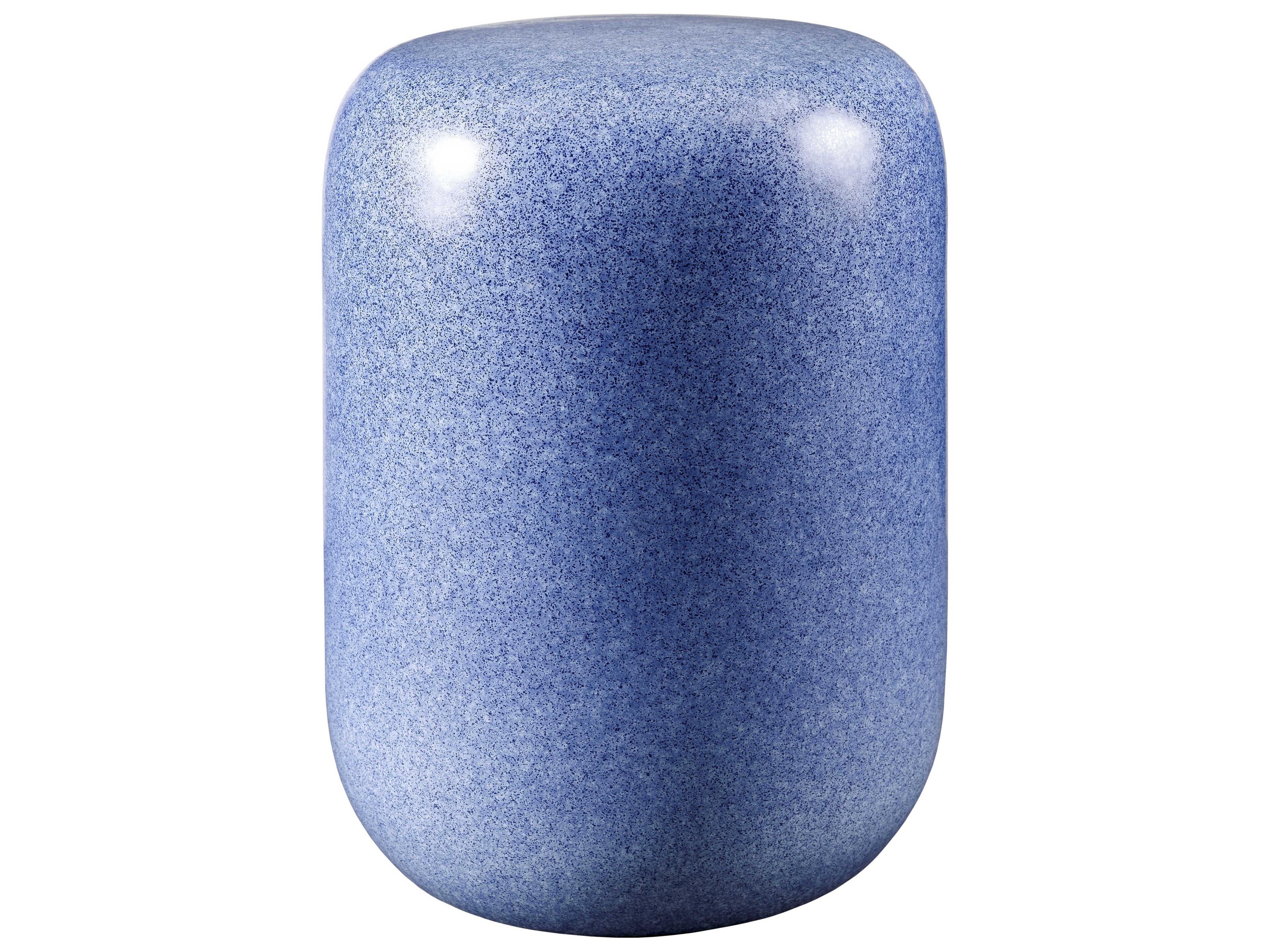 Surya Bean Blue Accent Stool