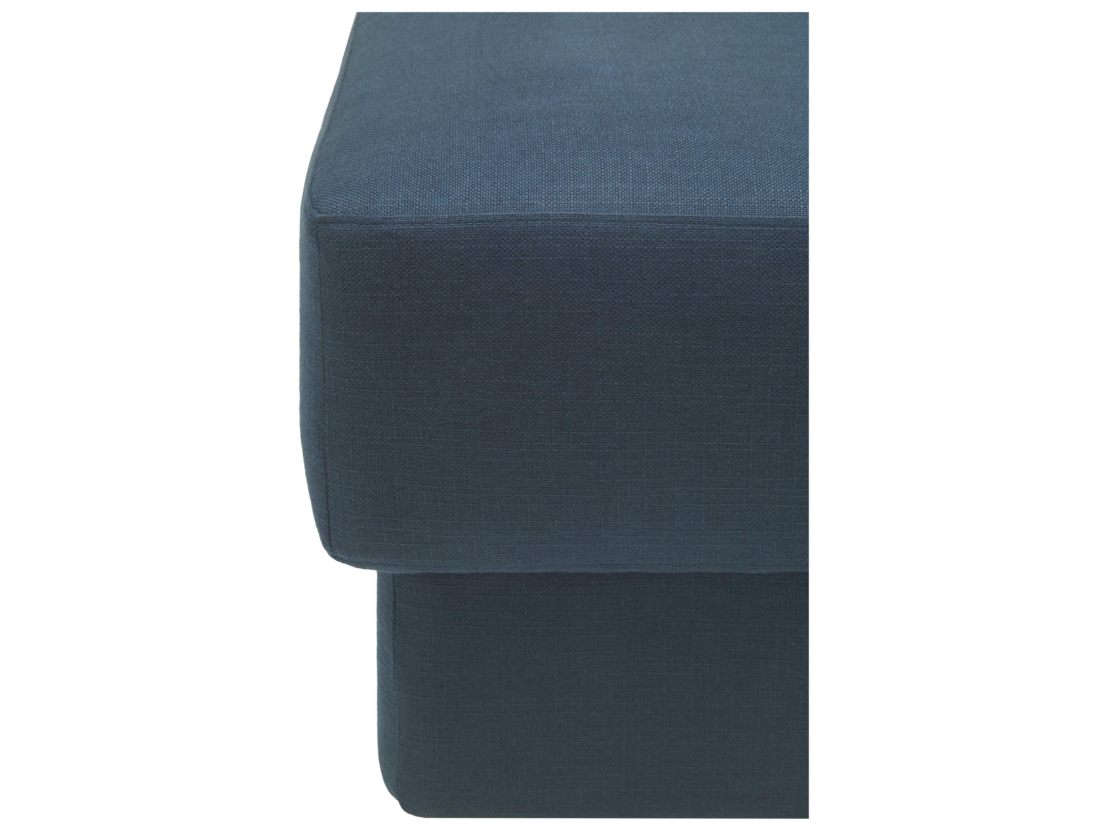 Surya Beldon Blue Upholstered Ottoman