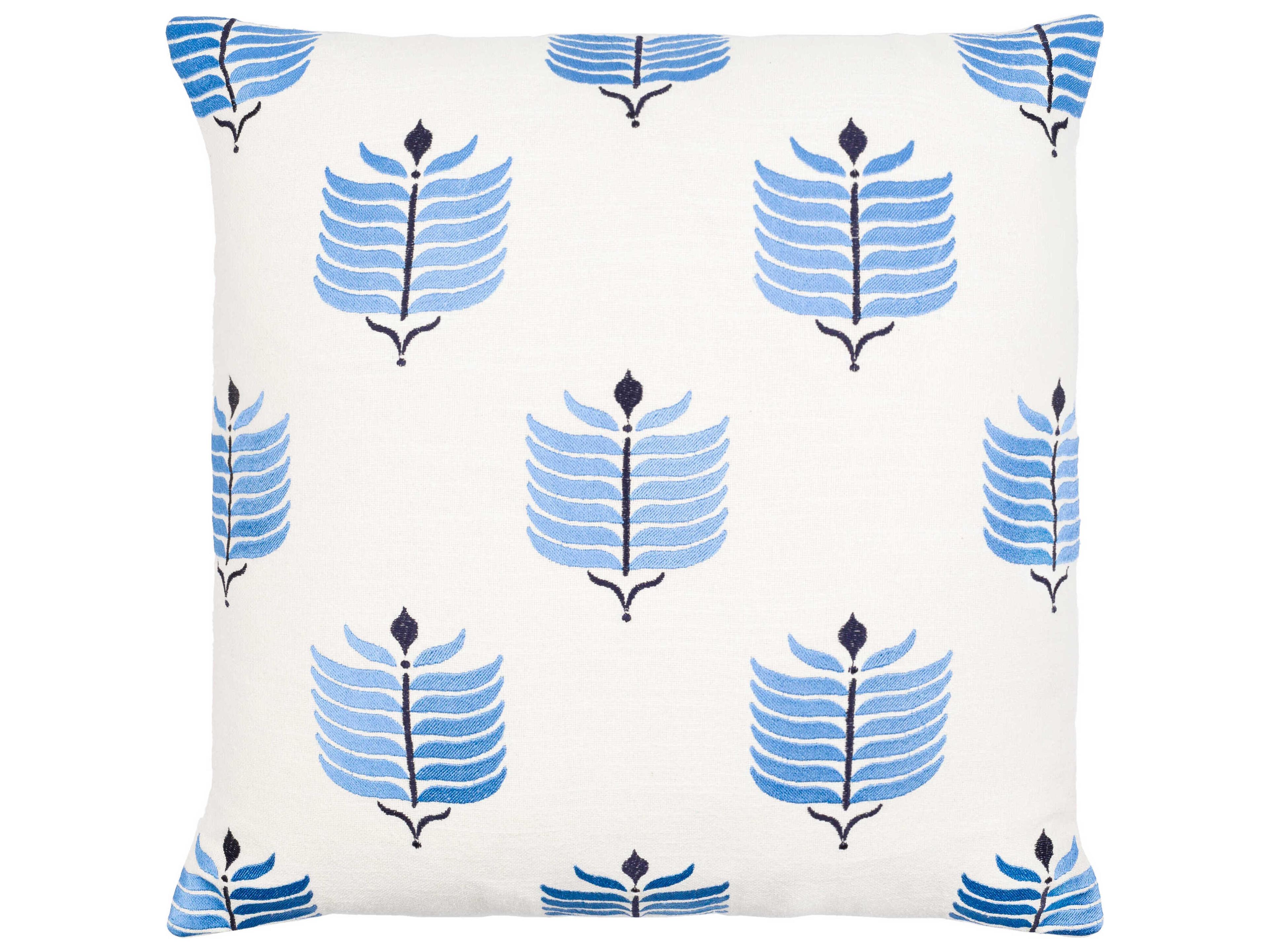 Surya Bicheno Ivory / Sky Blue / Ink Blue Pillow