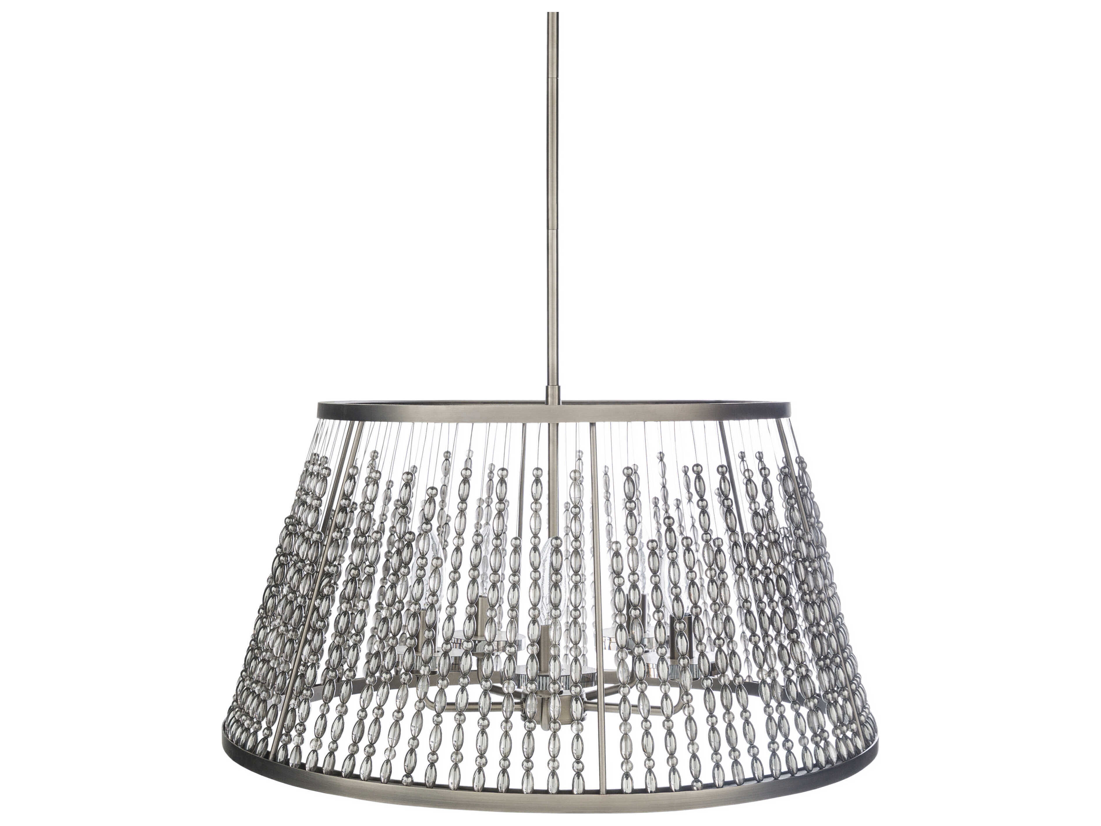 Surya Bijou 5-Light Metallic Nickel Pendant